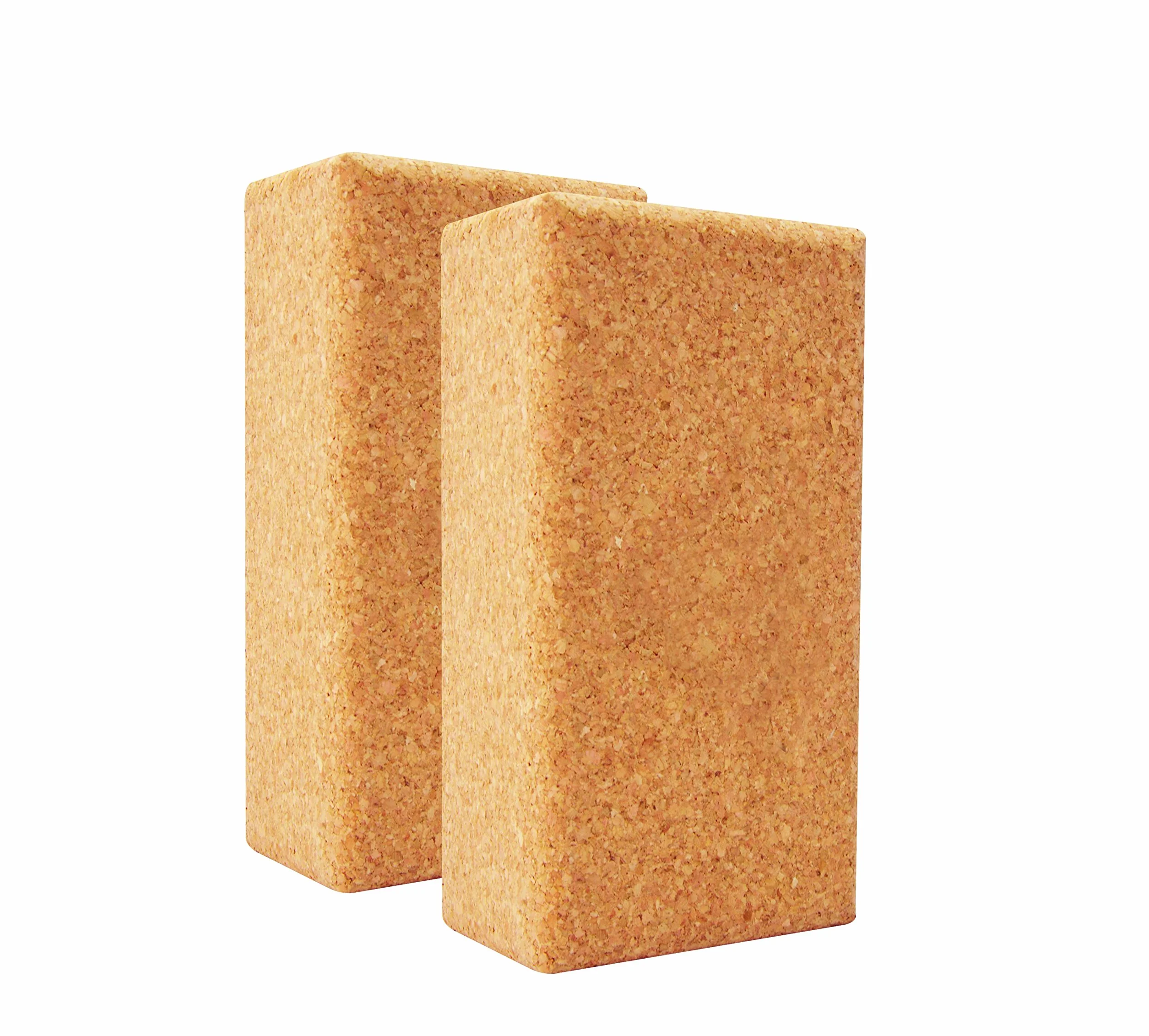 AMITYUNION Blocs de Yoga 65mm Lot de 2 Naturel Hatha Yoga Méditation Pilates
