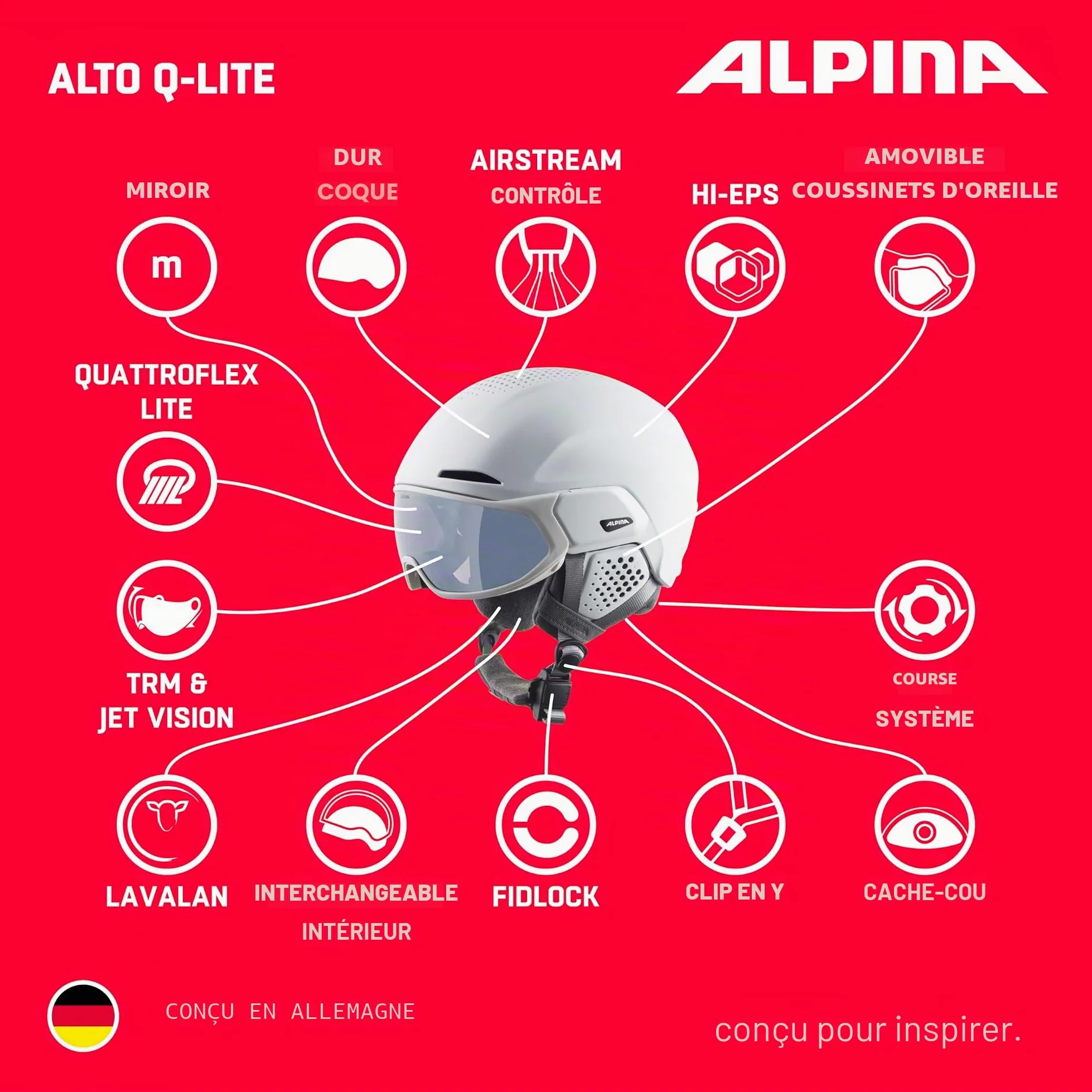 Alpina Alto Q-Lite Helm 2024 White Matt