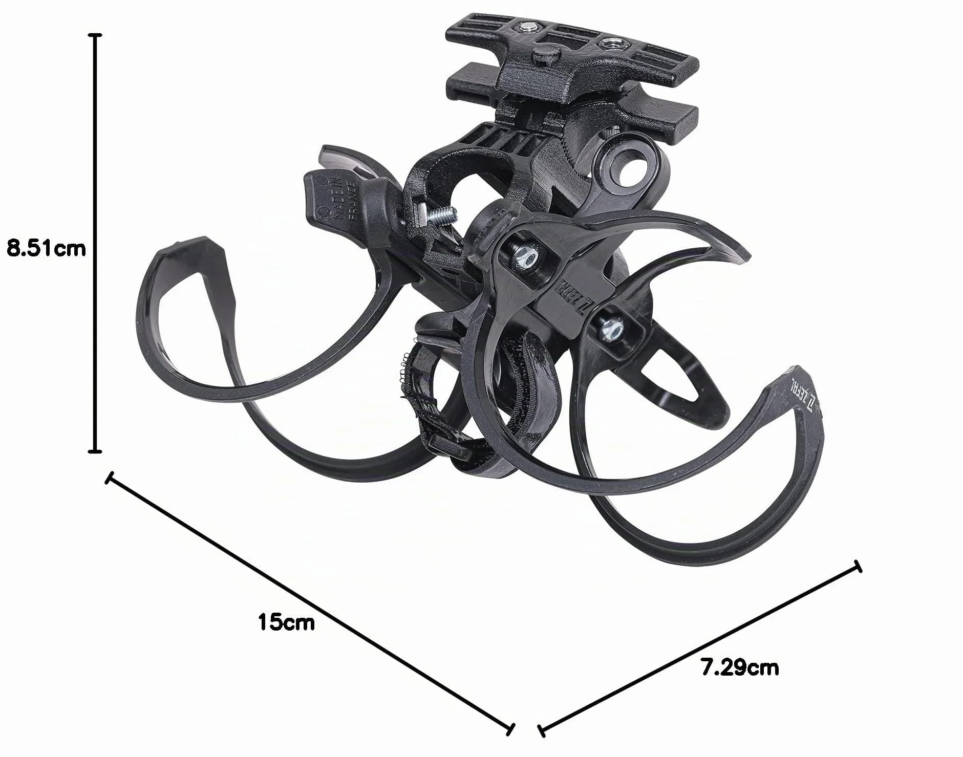 Zéfal Tri Bottle Cage Set Double Porte-Bidon de Selle Vélo Triathlon Noir Taille Unique