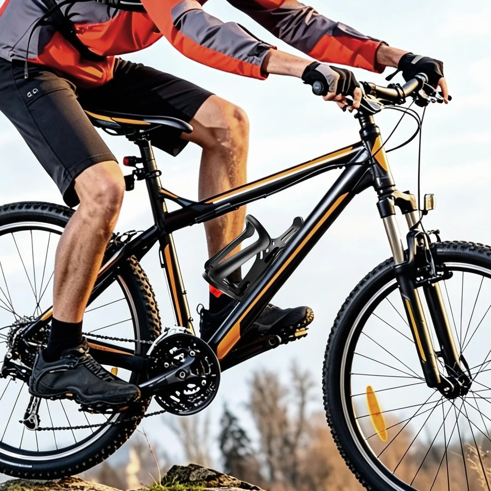 Porte-bouteille pour vélo réglable, adapté cadre et guidon, pour VTT, route, trottinette