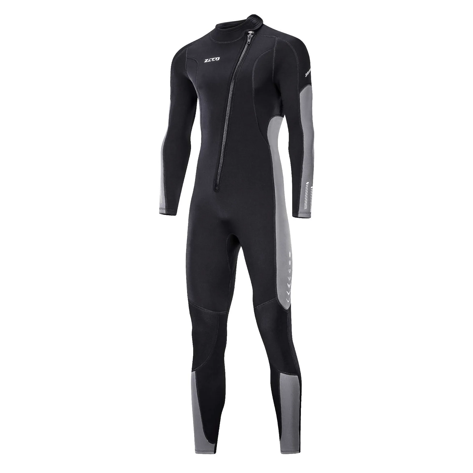 Combinaison de plongée en néoprène de 3 mm pour homme et femme avec fermeture éclair sur le devant pour plongée sous-marine et eau froide