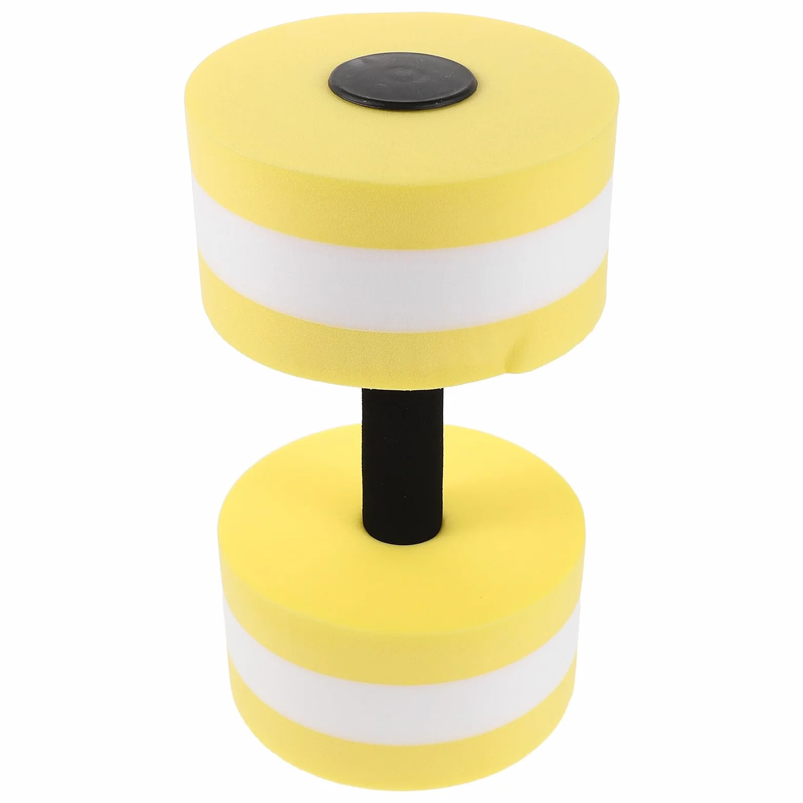Zerodeko Haltères pour Exercices Aquatiques en Eva Légères et Flottantes, Lot 2 Pièces Jaune et Blanc, Accessoires Piscine Aquagym pour Tonification Musculaire et Remise