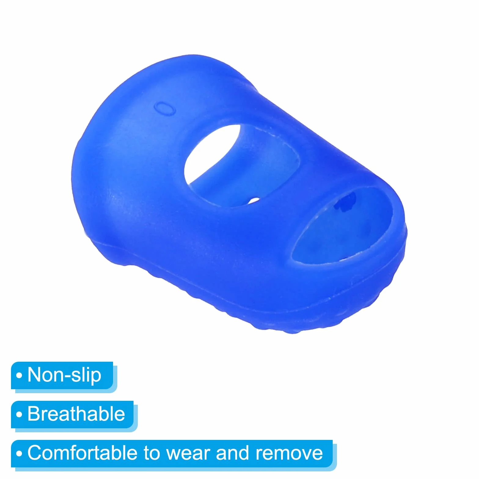 PATIKIL Embouts de Doigts Silicone 16 Pcs Protège-Doigts Pouce Transparent Bleu 4 Tailles