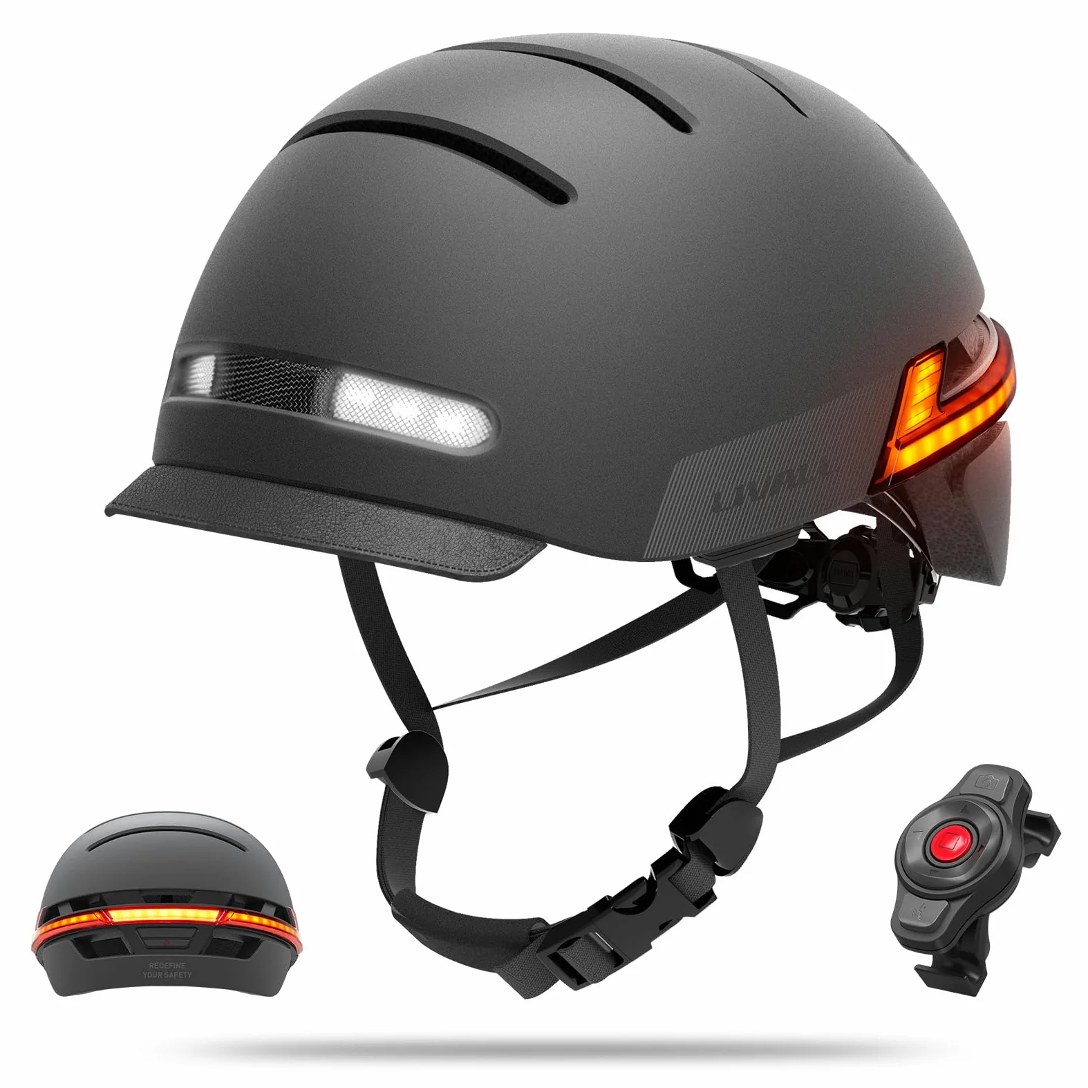 Casque Intelligent LIVALL, Casque de vélo Bluetooth avec capteur Automatique LED, côtés - Micro intégré, Haut-parleurs, Alerte SOS, Version améliorée du Casque de vélo Intelligent BH51M Neo