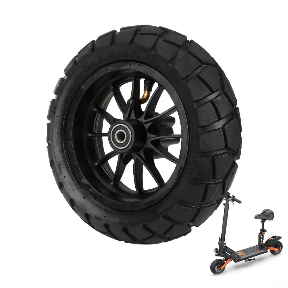 Ensemble de moyeux de roue avant et arrière de rechange pour Kukirin G2 Pro DB avec pneus à vide sans chambre à air 9 x 3 05 5 pour améliorer la maniabilité et la sécurité de la trottinette (roues +