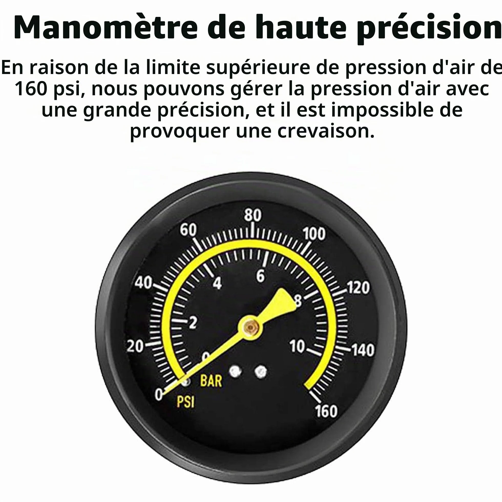 Pompe à pédale à Double Barillet Cylindre WEIDMAX, Pompe à Pied de vélo, Portable, Pompe à air de Sol de vélo, avec manomètre et tête de Valve Intelligente