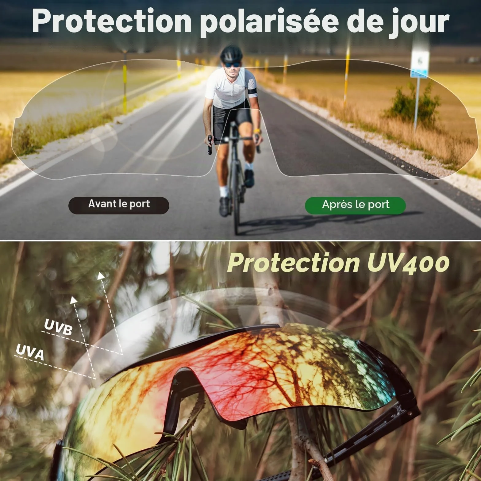 FREE SOLDIER Lunettes Cyclisme anti-UV400 Tactiques Militaires 5 en 1 pour VTT Airsoft Course à Pied Conduite Sports