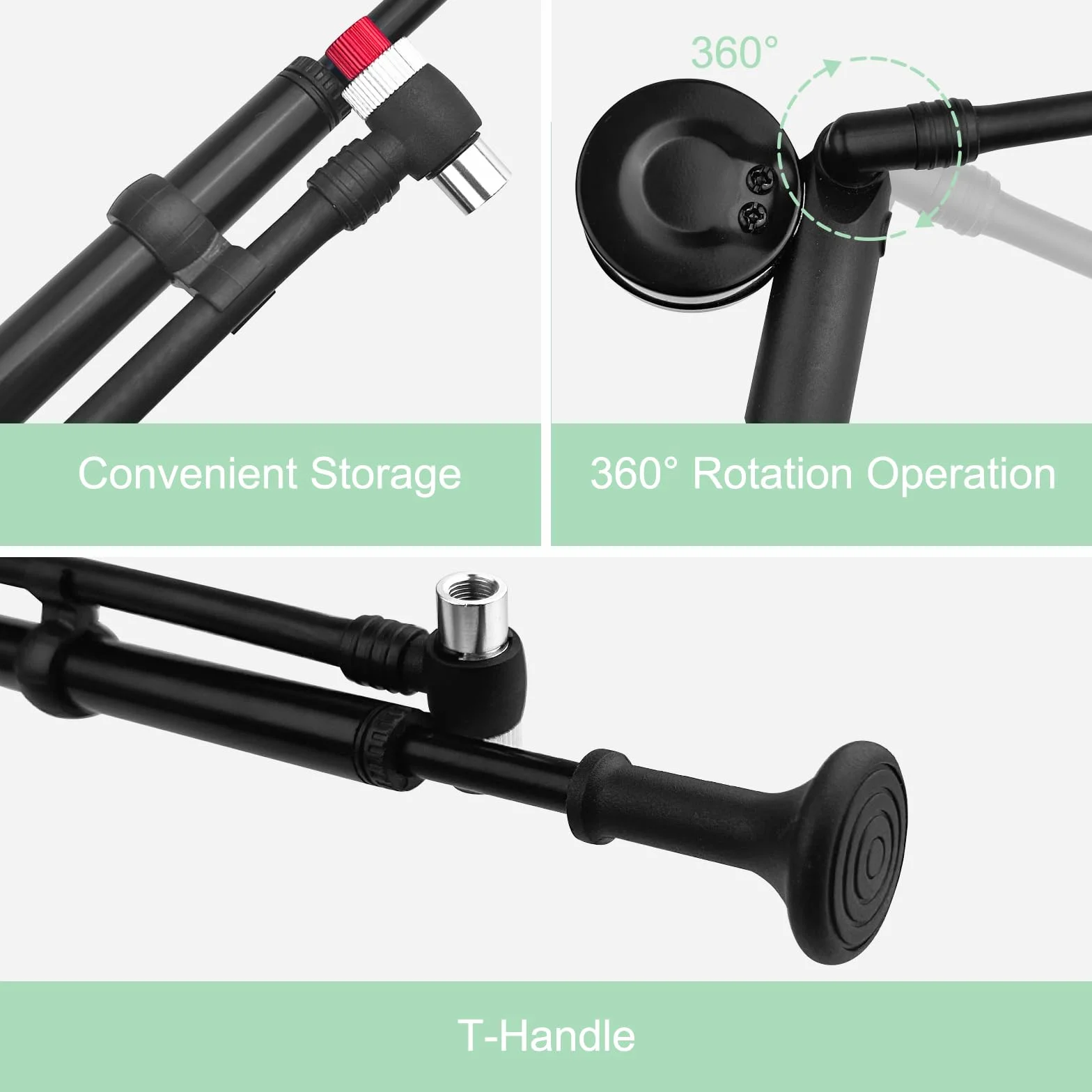 Pompe à Vélo Max 300 PSI Mini avec Manomètre Haute Pression VTT Portable