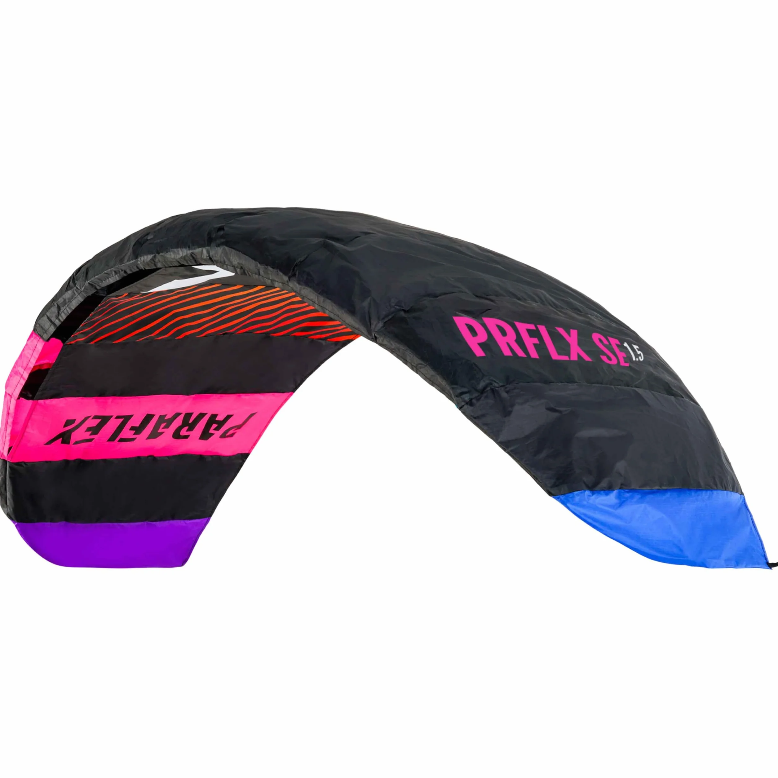 Cerf-Volant Wolkenstürmer Paraflex SE 1.5 150 cm Dyneema 75 kg 2 Lignes Noir Arc-en-Ciel Dès 14 Ans