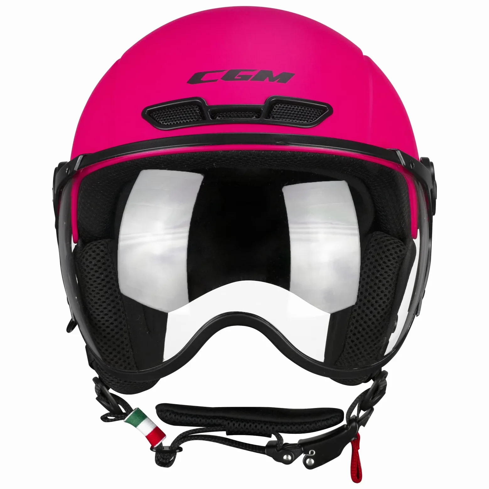 CGM EBI Casque de Ski Unisexe pour Adulte, Rose Fluo Mat, XL (60 cm)