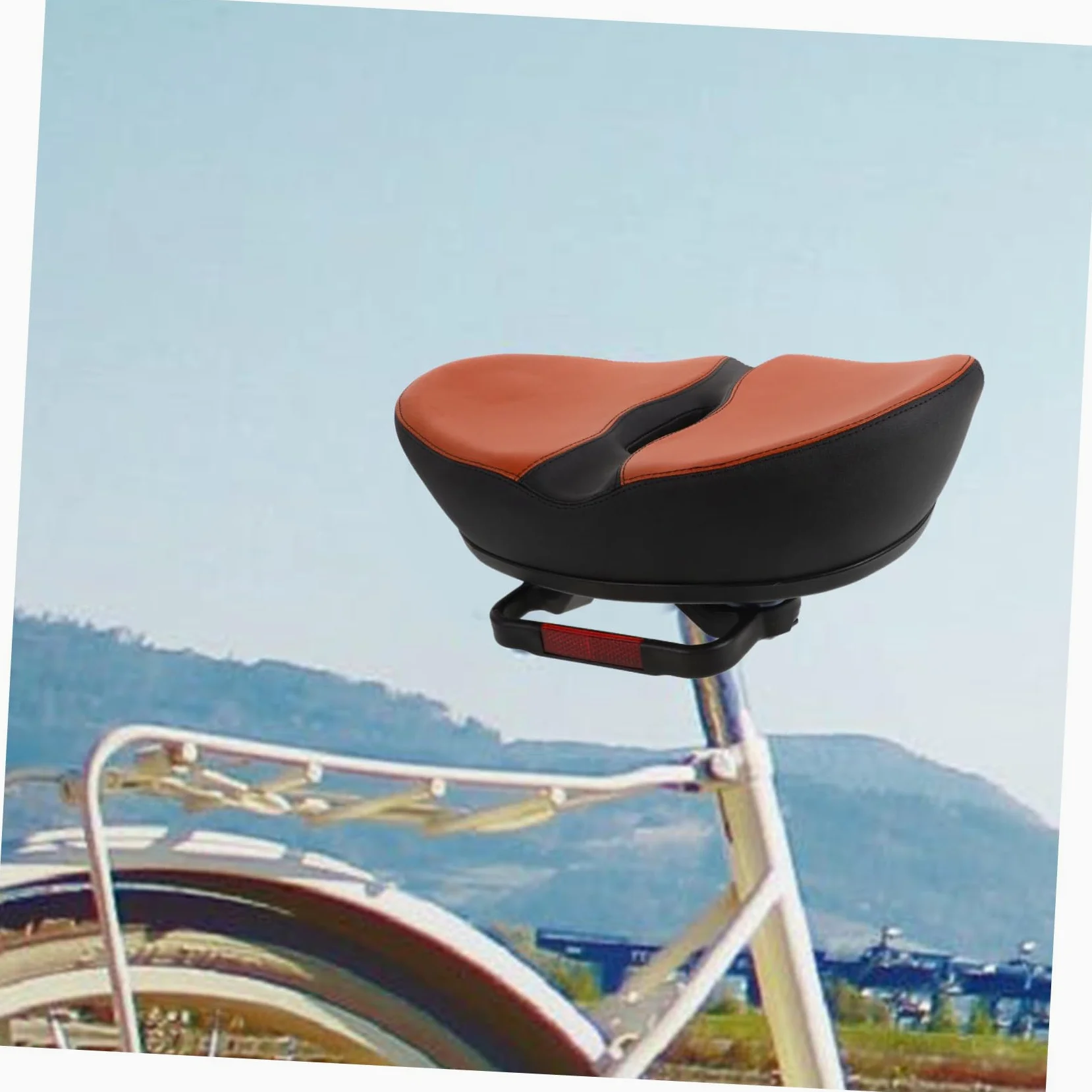Selle de Vélo Ergonomique Confortable Mousse de Polyuréthane sans Nez Facile à Retirer Coussin Large pour Vélo Électrique et VTT pour Balades Quotidiennes