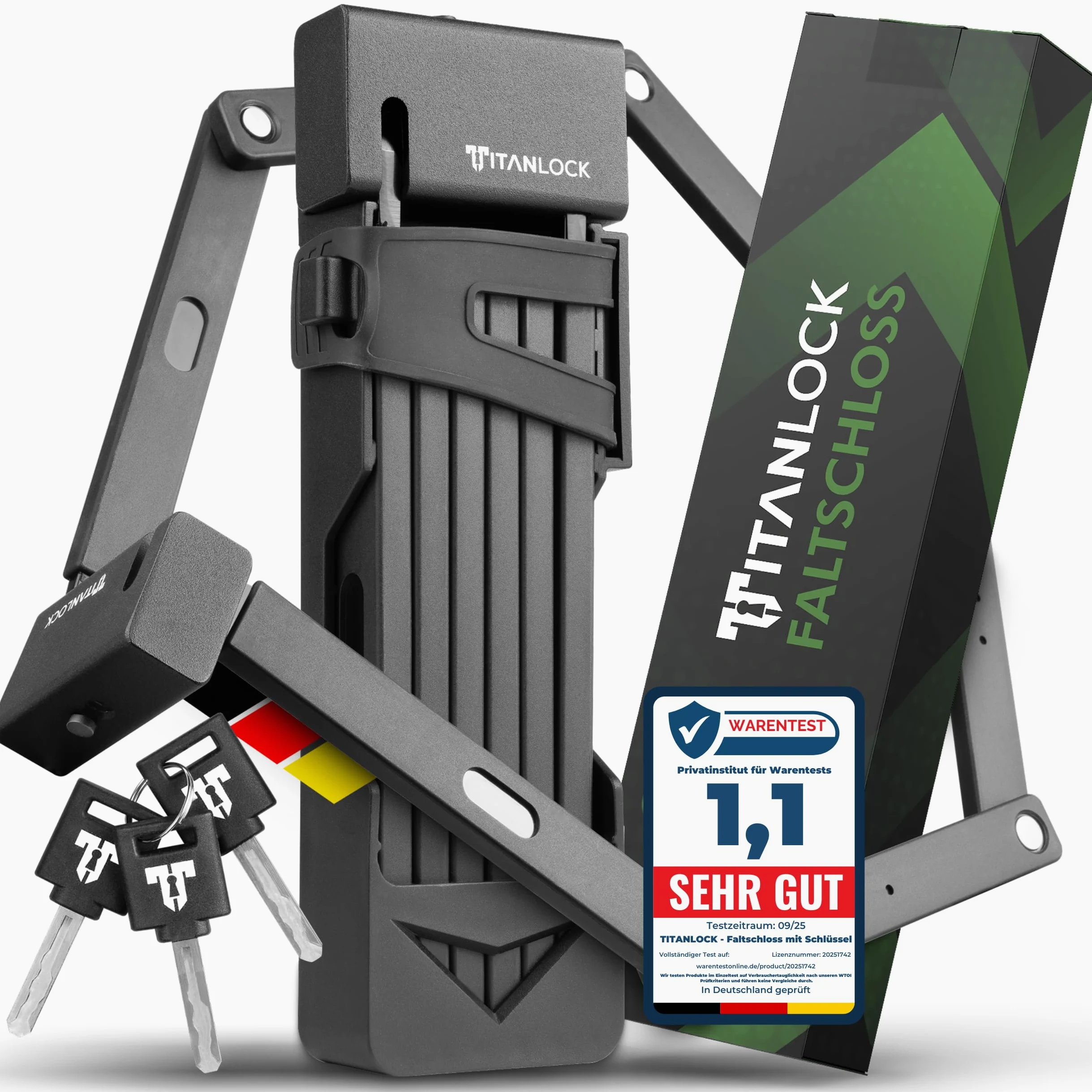 Antivol pliable pour vélo, certifié ART, antivol