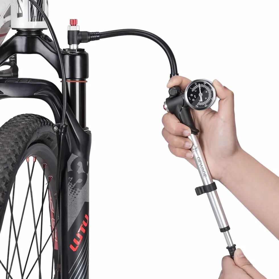 Pompe à Choc Haute Pression GEWAGE Max 300 PSI 2 en 1 pour VTT et Suspension arrière