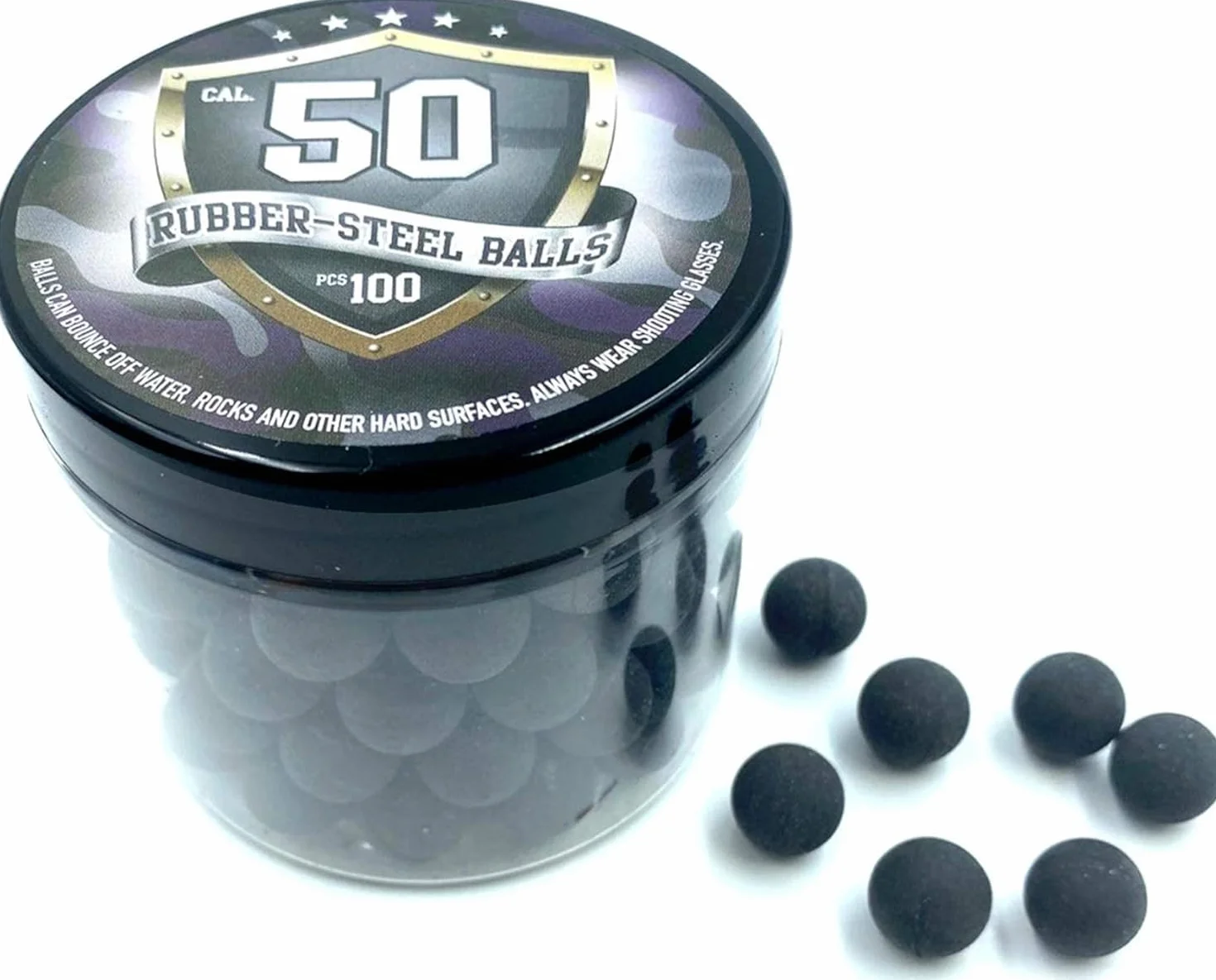 Rubber Steel Balls Paintballs Reballs 50 Cal. Pistols Home Defense