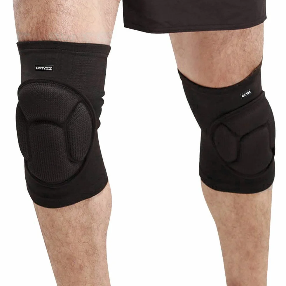 Genouillère Anti-Collision Épaississement Respirante Haute Élasticité Volleyball Gardien de But Football Danse Hip Hop (1 Paire)