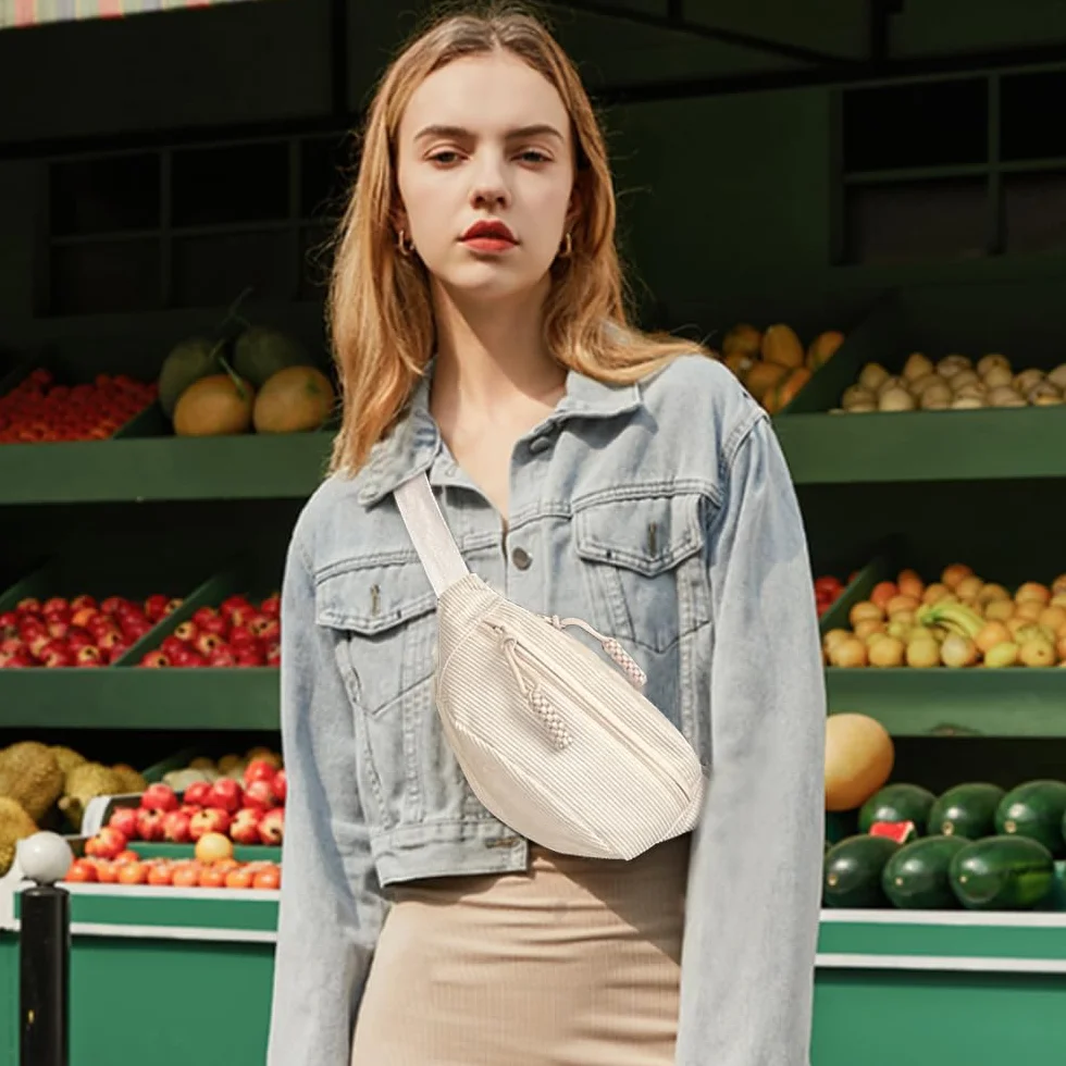 Sac à Bandoulière pour Femme Tendance Banane Réglable Ceinture Hanche