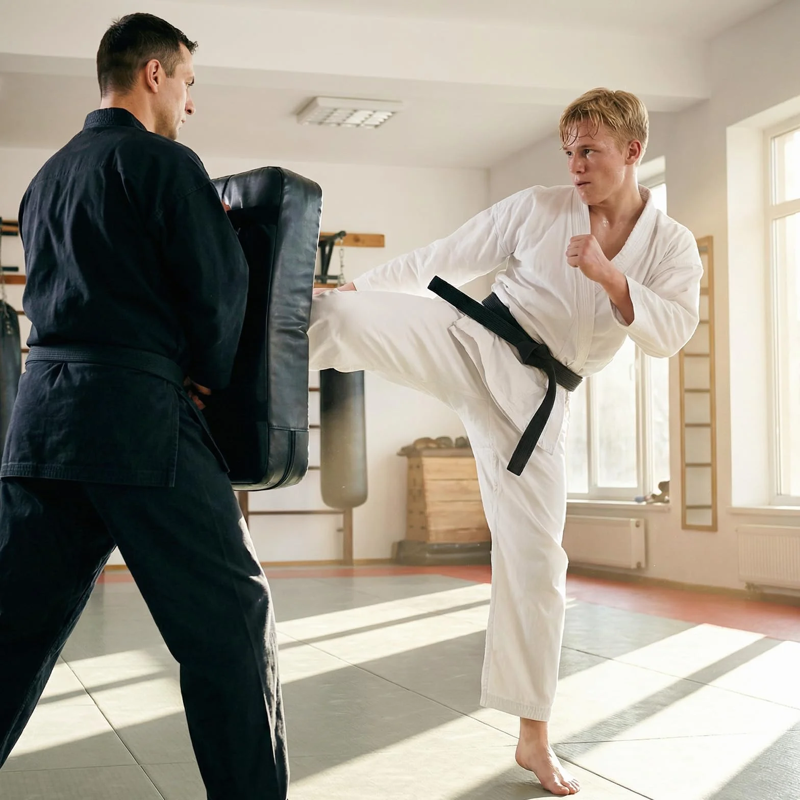 Ceinture de Jiu Jitsu 280 cm Coton Résistant Noir