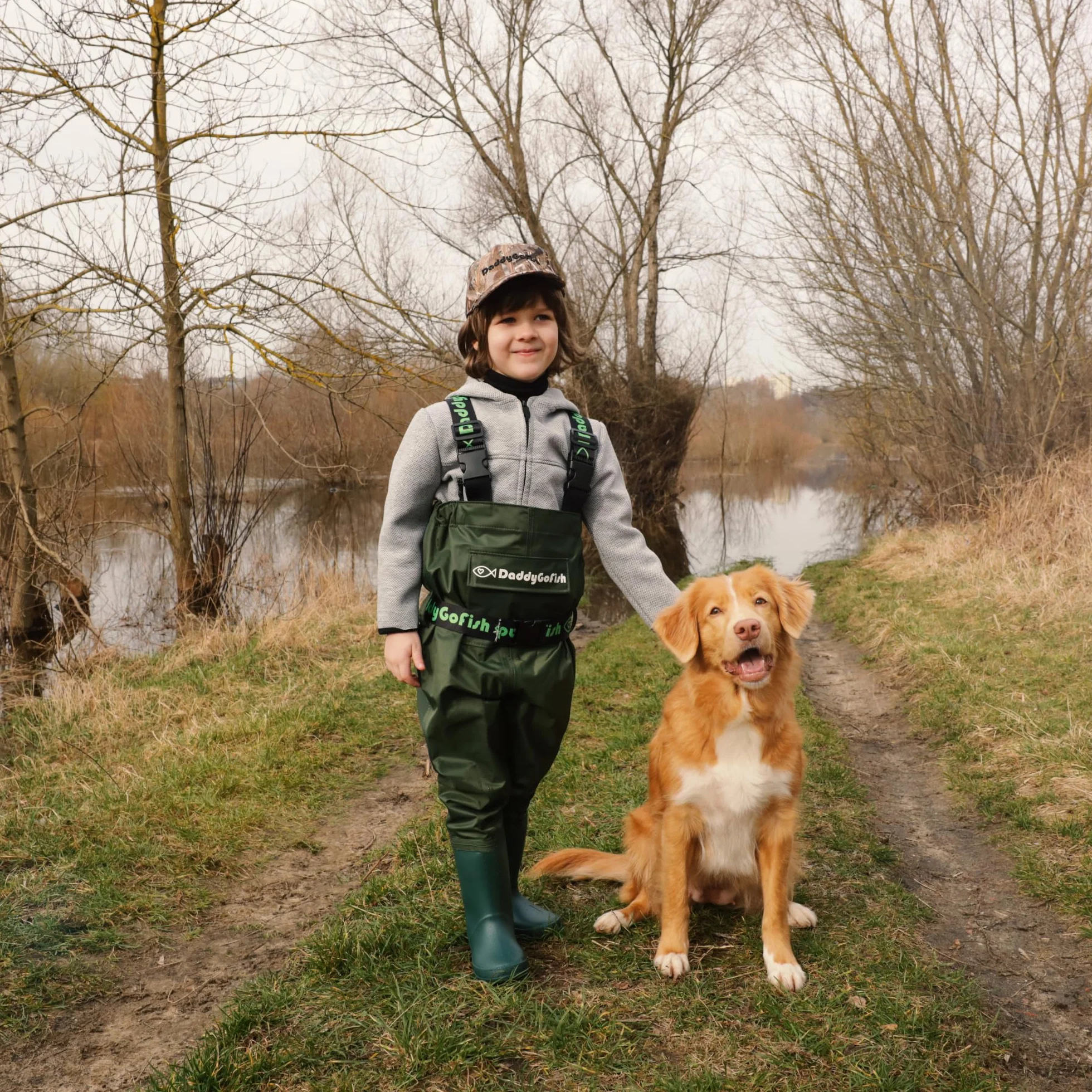 DaddyGoFish Waders de Poitrine pour Pêche et Chasse, Cuissardes avec Poche