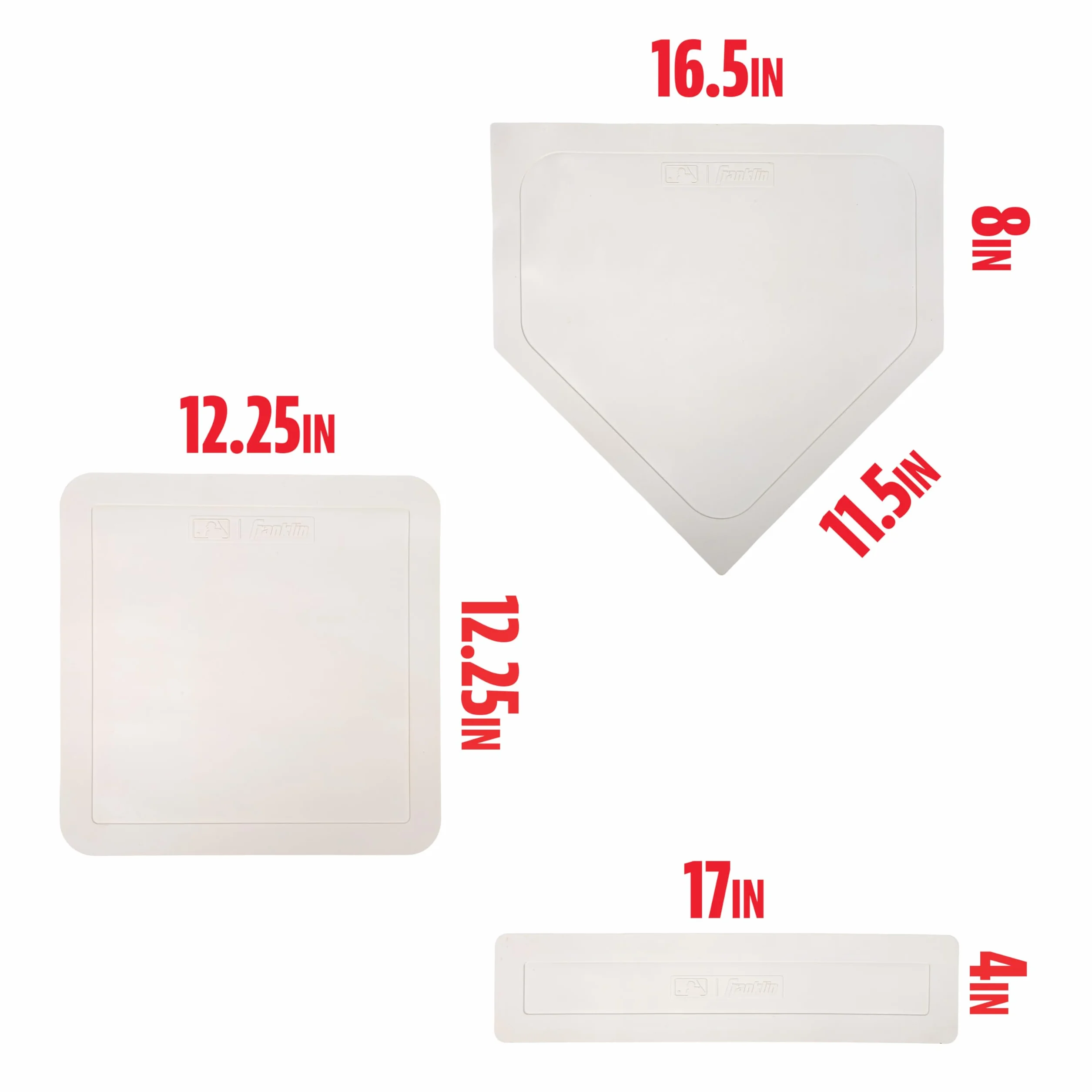 Franklin Sports Ensemble de Bases en Caoutchouc pour Baseball MLB