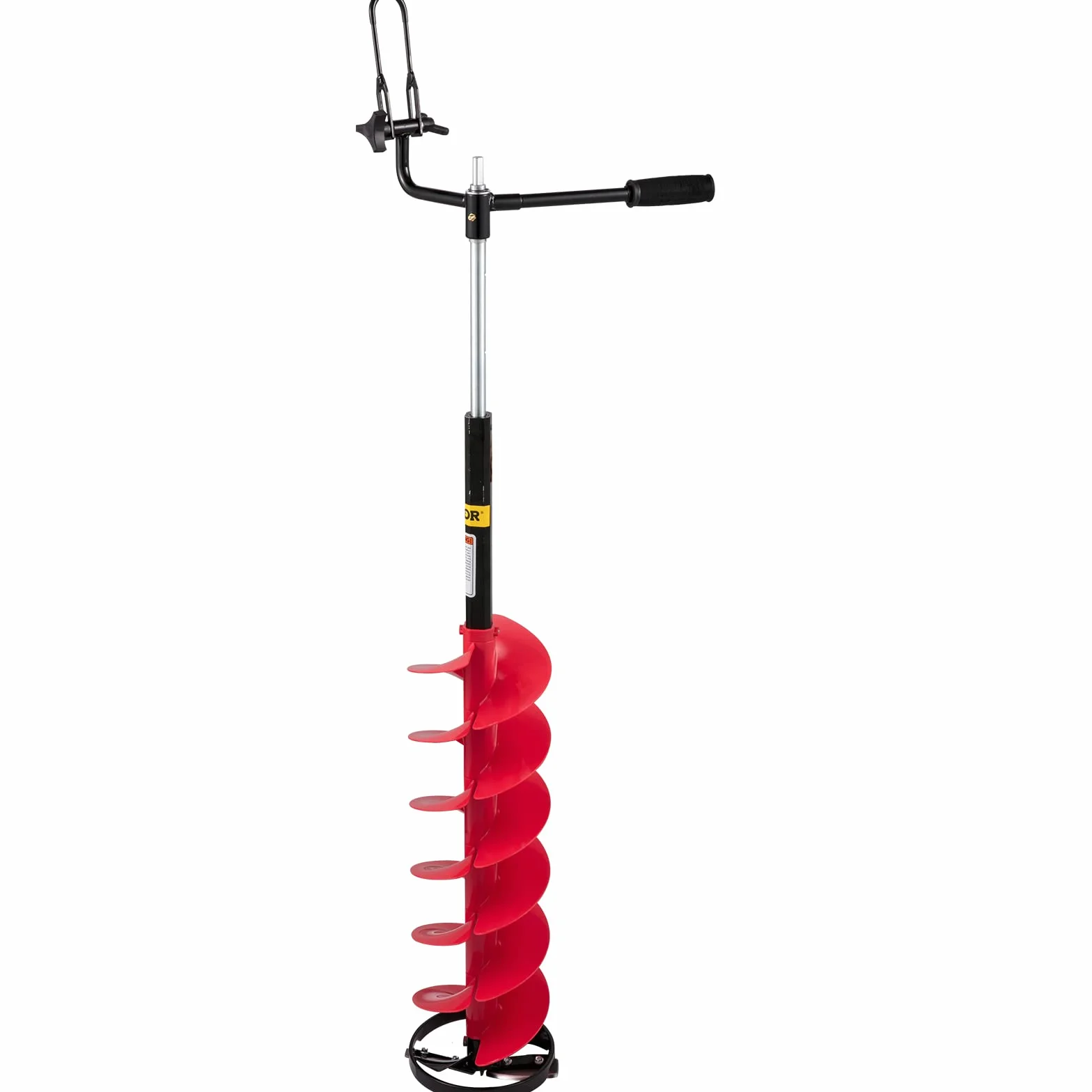 VEVOR Tarière à glace en nylon 20 cm 104 cm mèche tarière perceuse poignée caoutchouc
