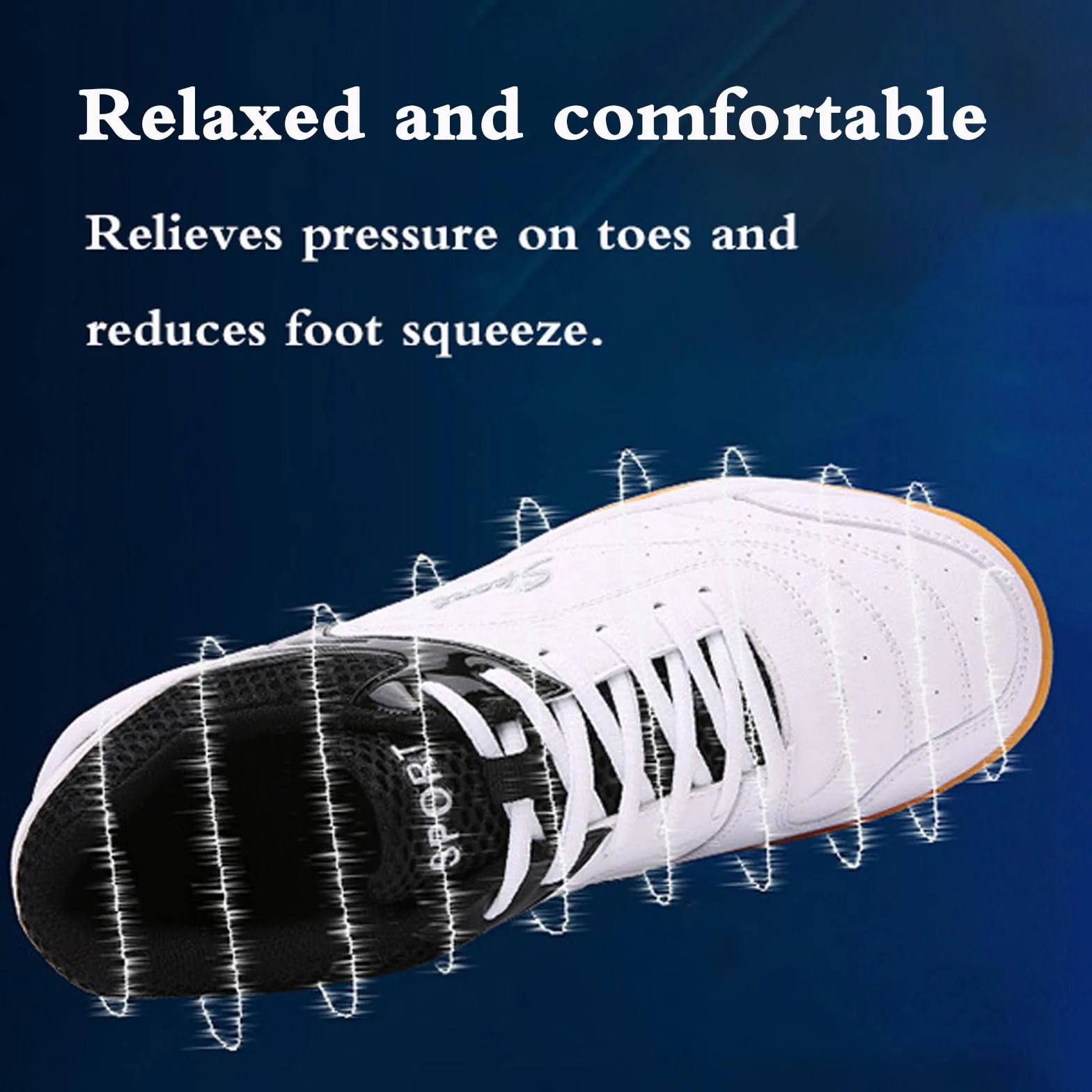 Chaussures de Tennis Table d'Intérieur, Chaussures de Squash et Badminton pour Adultes, Légères et Respirantes