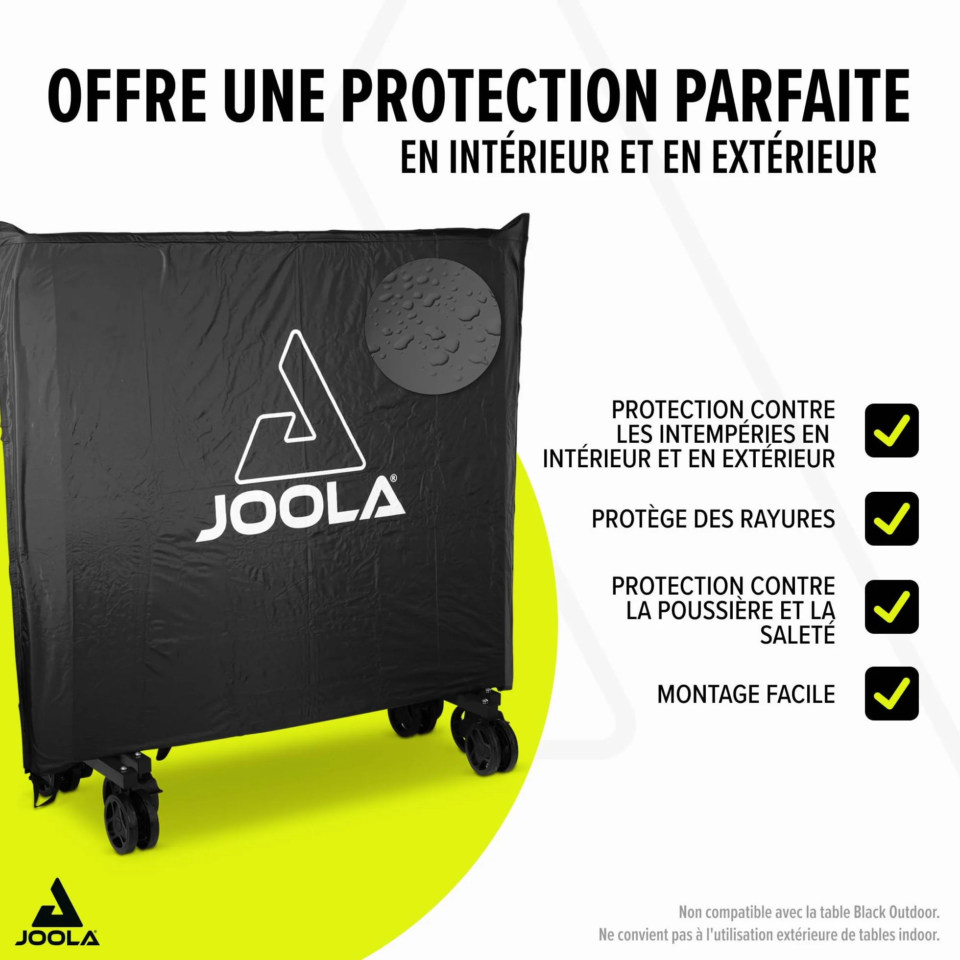 JOOLA Housse Tennis de Table imperméable Double Fonction intérieur/extérieur Toutes Saisons Taille Unique