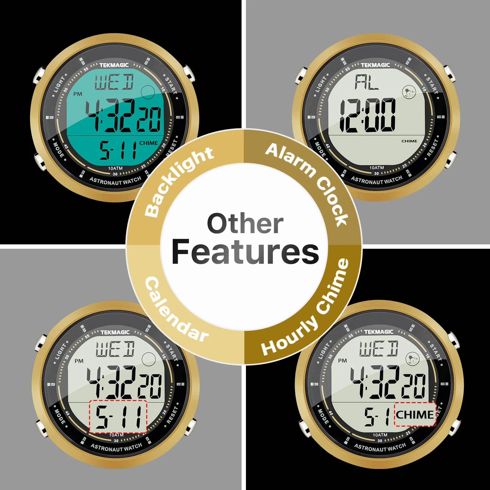 Montre Sport Femme Etanche 10 Atmosphères Plongée Chronomètre Rétroéclairage