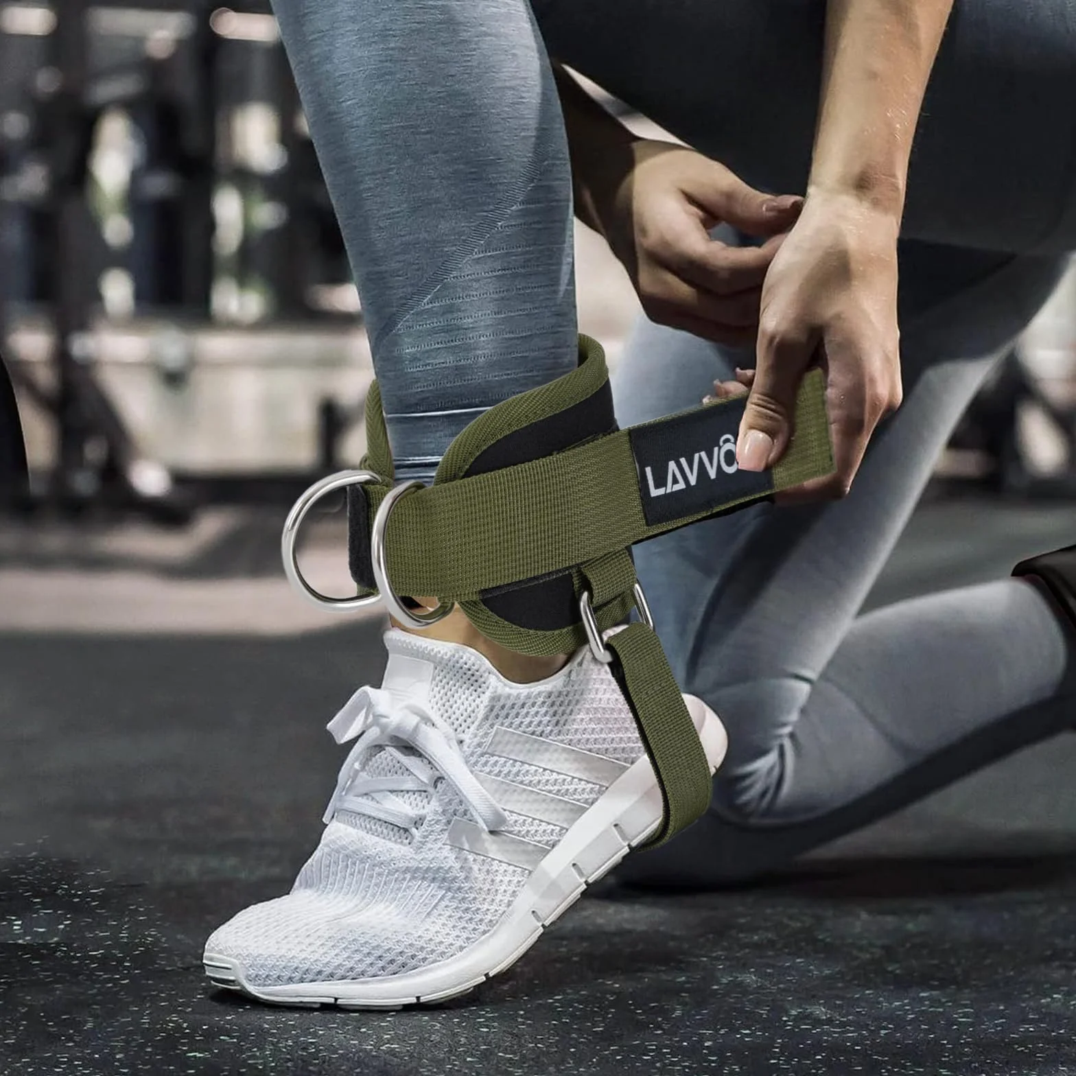 Sangle Cheville Musculation Poulie - Attaches de Câble Réglables pour Salle de Sport, Ankle Straps pour Fessiers et Extensions Jambes