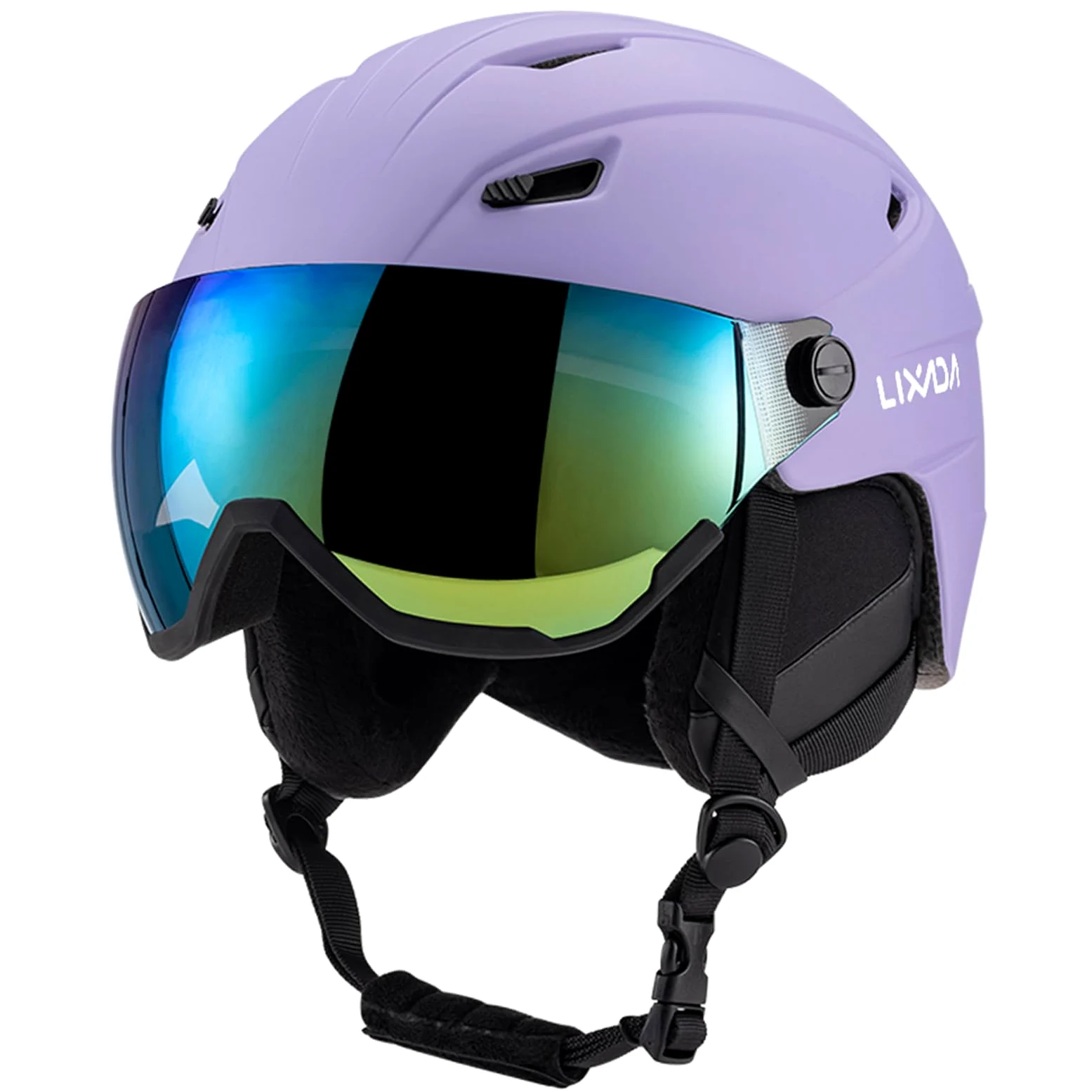 Lixada Casque de ski intégré Casque de snowboard pour homme et femme avec visière amovible
