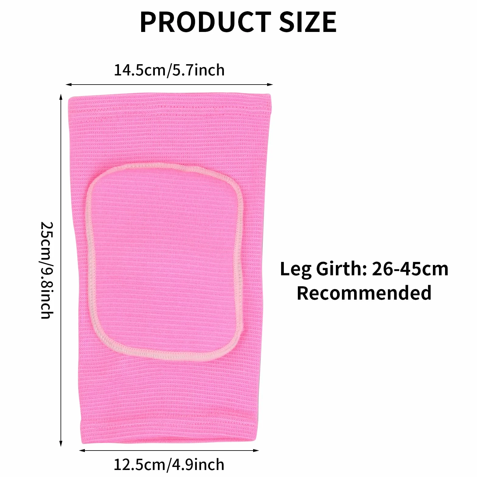 Genouillère Protection Sport Eponge Anti-collision Elastique Soutien Genou Adulte Volleyball Danse Snowboard Courir Rosa