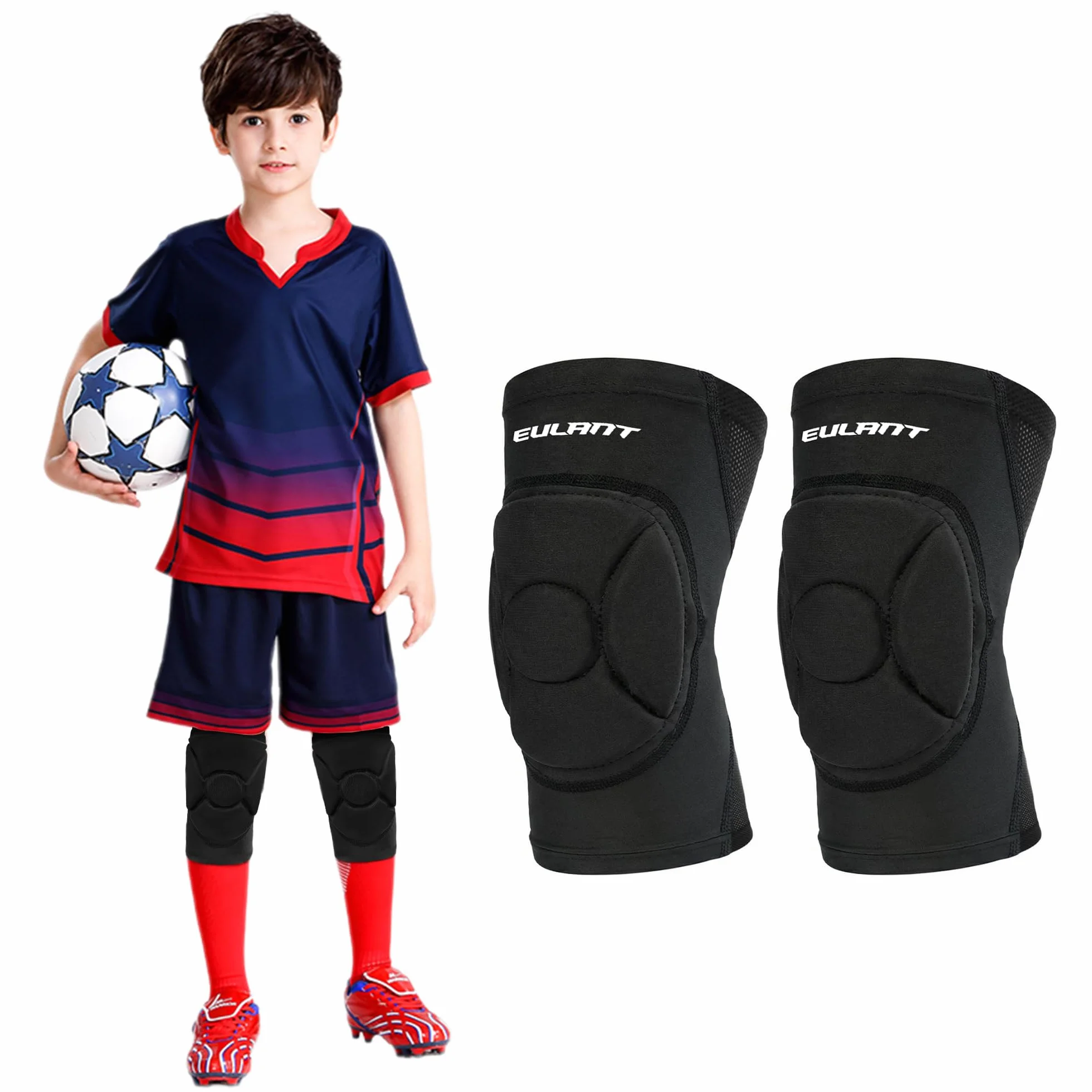 EULANT Genouillère Volley Enfant Souple Protection Sport Handball Football Skate
