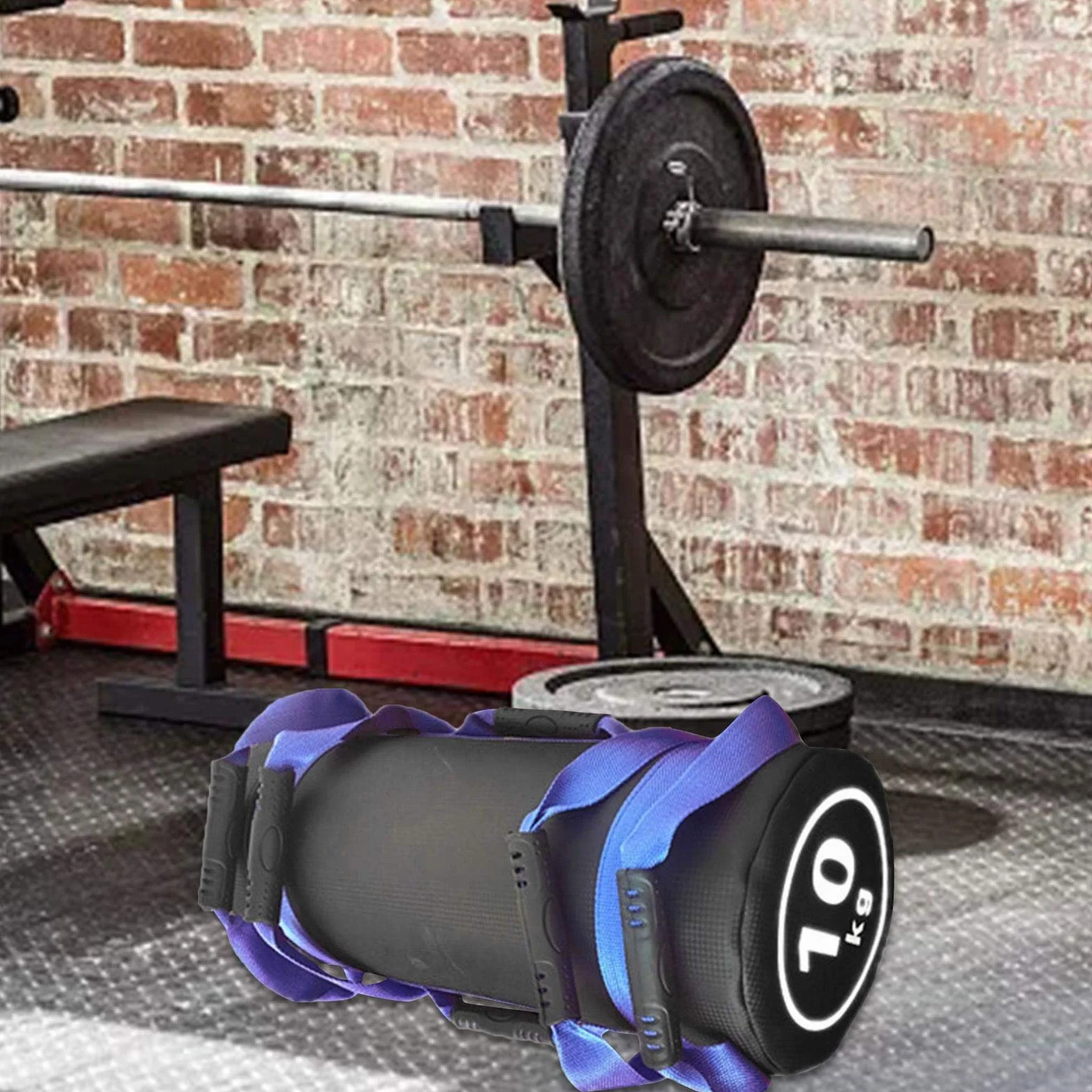 Sac Sable Fitness 10KG Réglable avec Poignées Haltérophilie Crossfit