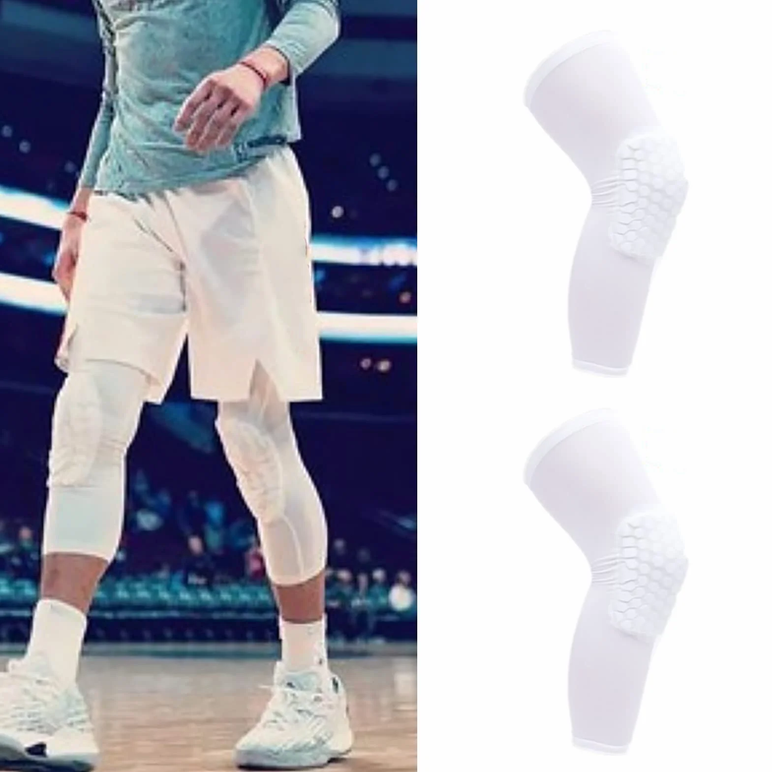 RiToEasysports Genouillère de Sport, Support Unisexe à Manches de Genou pour Basket-Ball