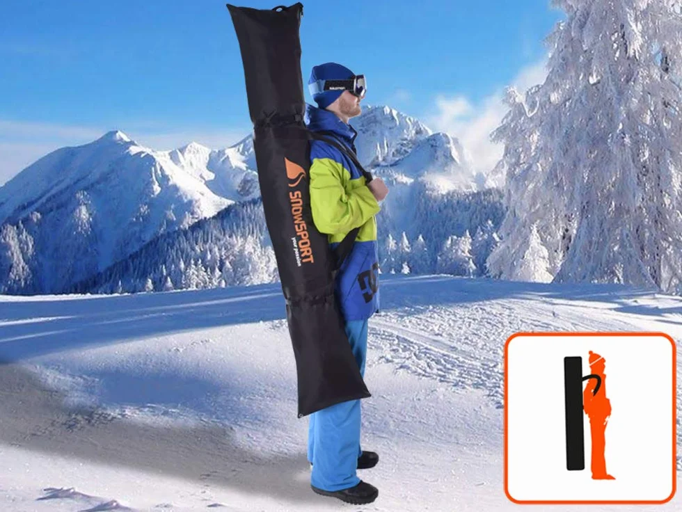 Snowsport SuperPro Housse de ski 5 en 1 150-180 cm sac à dos pour skis et bâtons