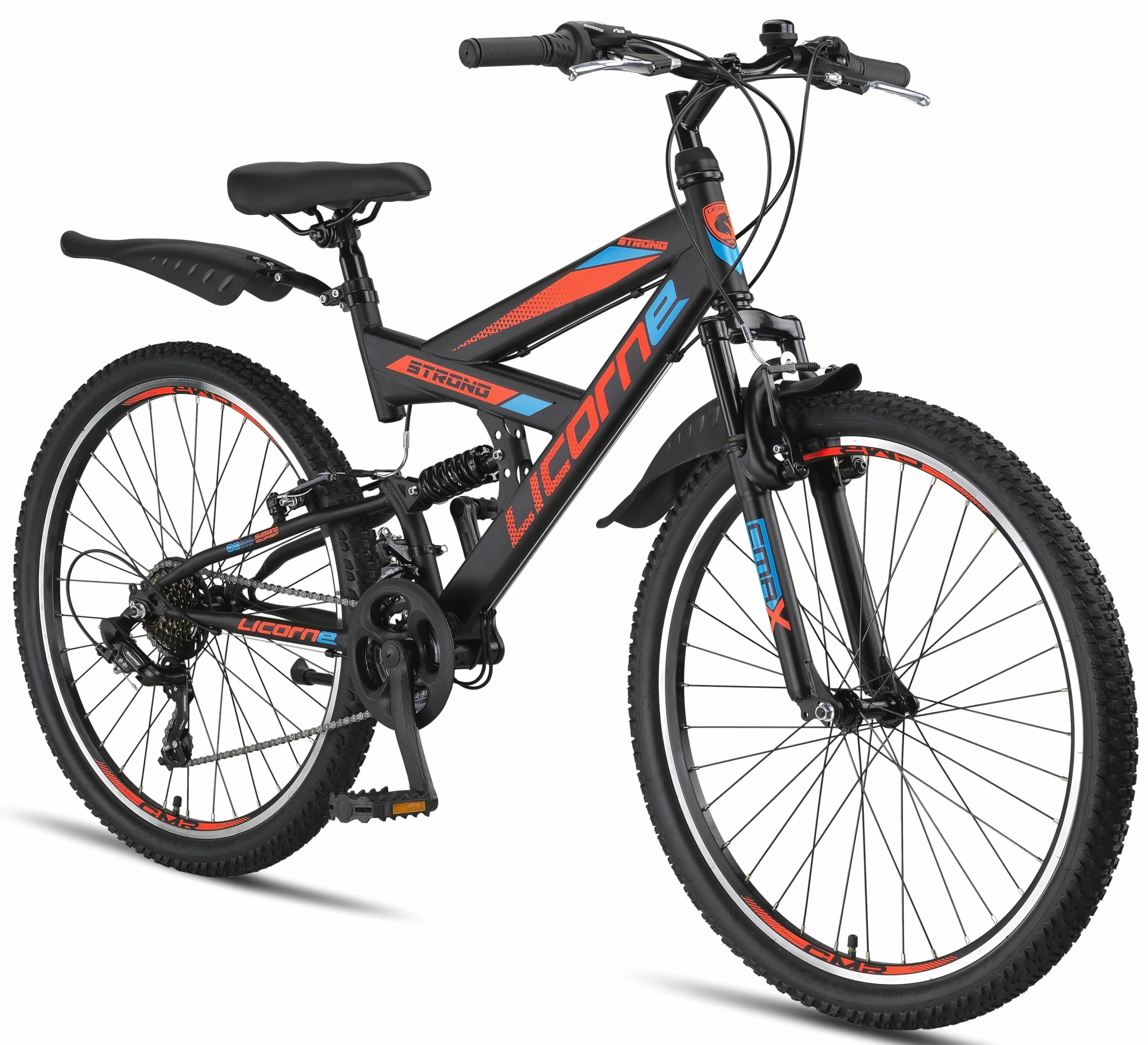 Licorne Bike VTT 24 26 pouces 21 vitesses Suspension complète