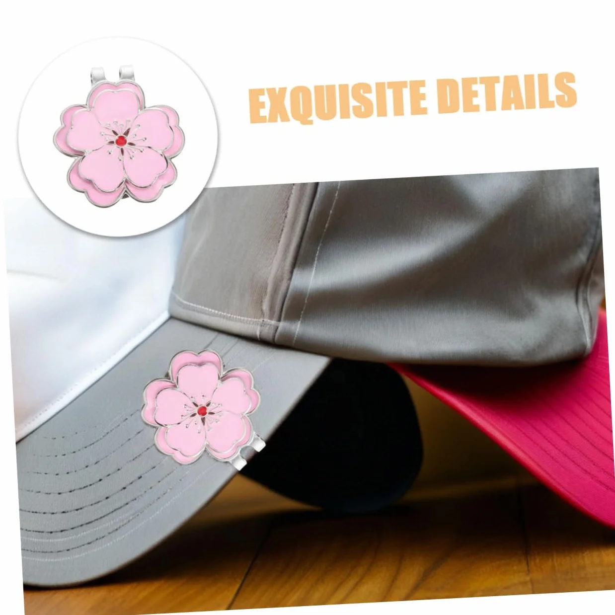 Yardwe 2 Pièces Clip pour Marque-Balle de Golf - Porte-Marque-Balle pour Casquette - Accessoires de Golf