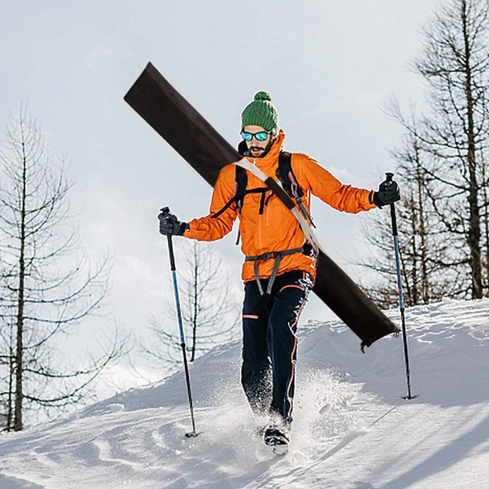 Sac de Transport pour Skis 185 x 33 cm Noir imperméable