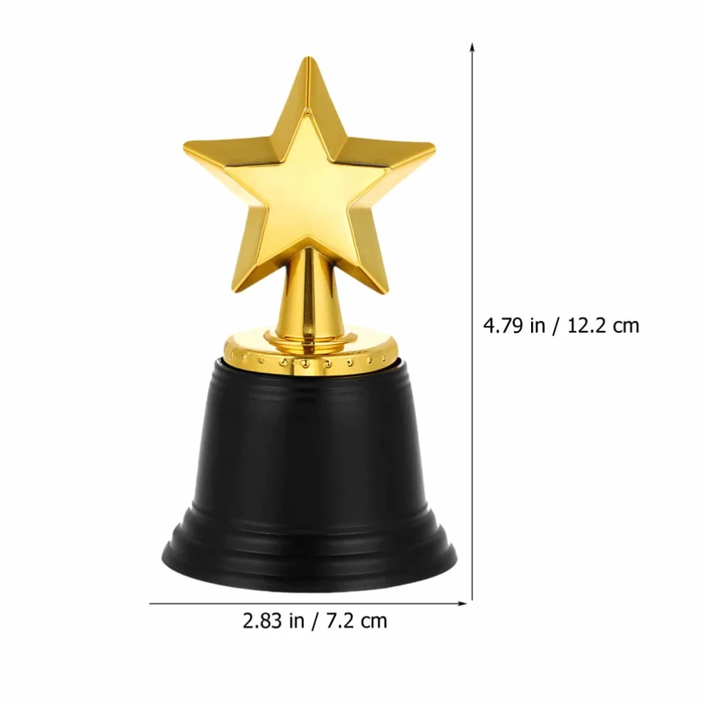 Didiseaon Trophée étoile: 9 Pièces Mini Trophée avec Base Plastique Foot pour Récompenses Sportives Jeux Winner Trophy pour Enfants Décorations de Classe et Concours