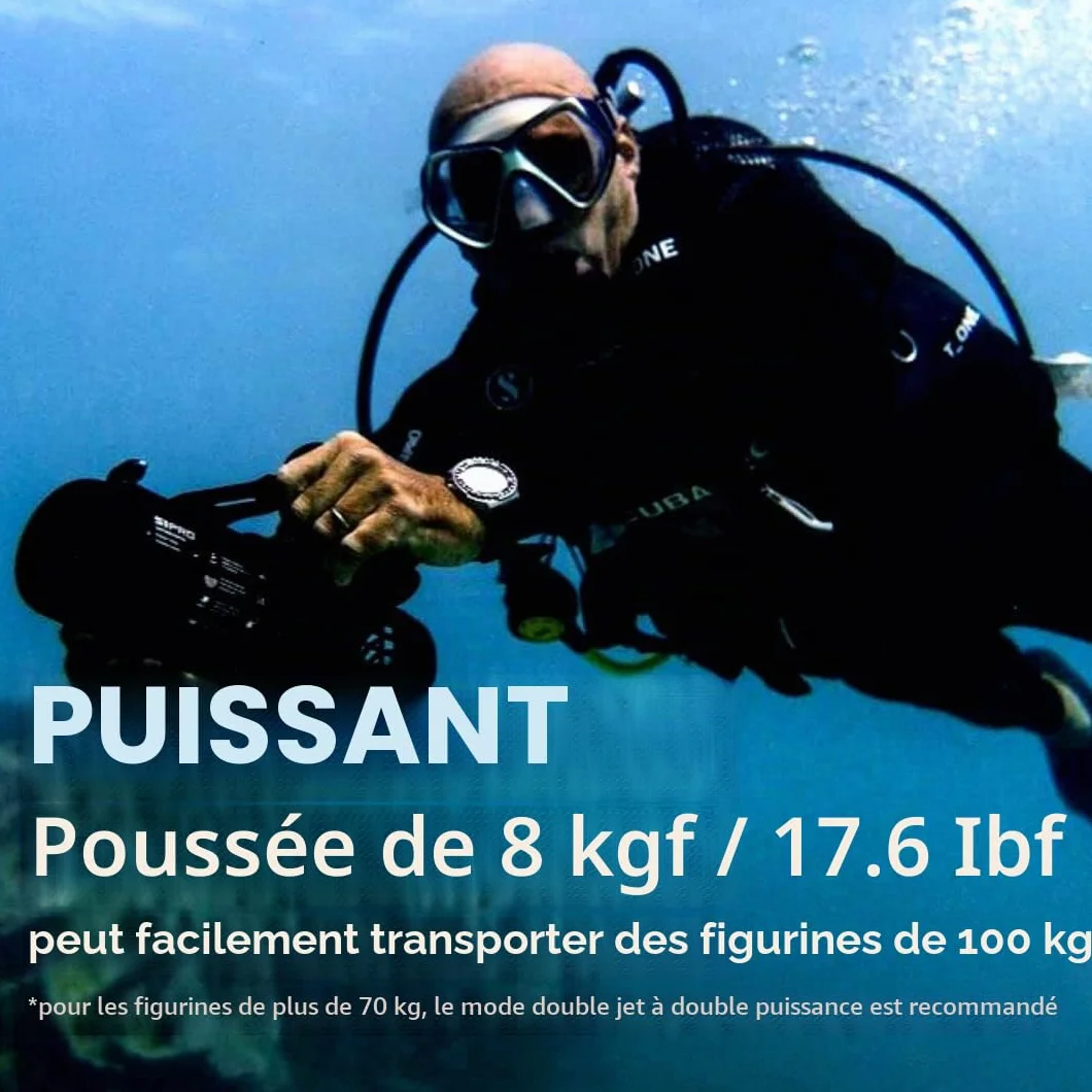 LEFEET S1 PRO Trottinette sous-marine haute performance vitesse 6,48 km/h caméra d'action profondeur 40 m