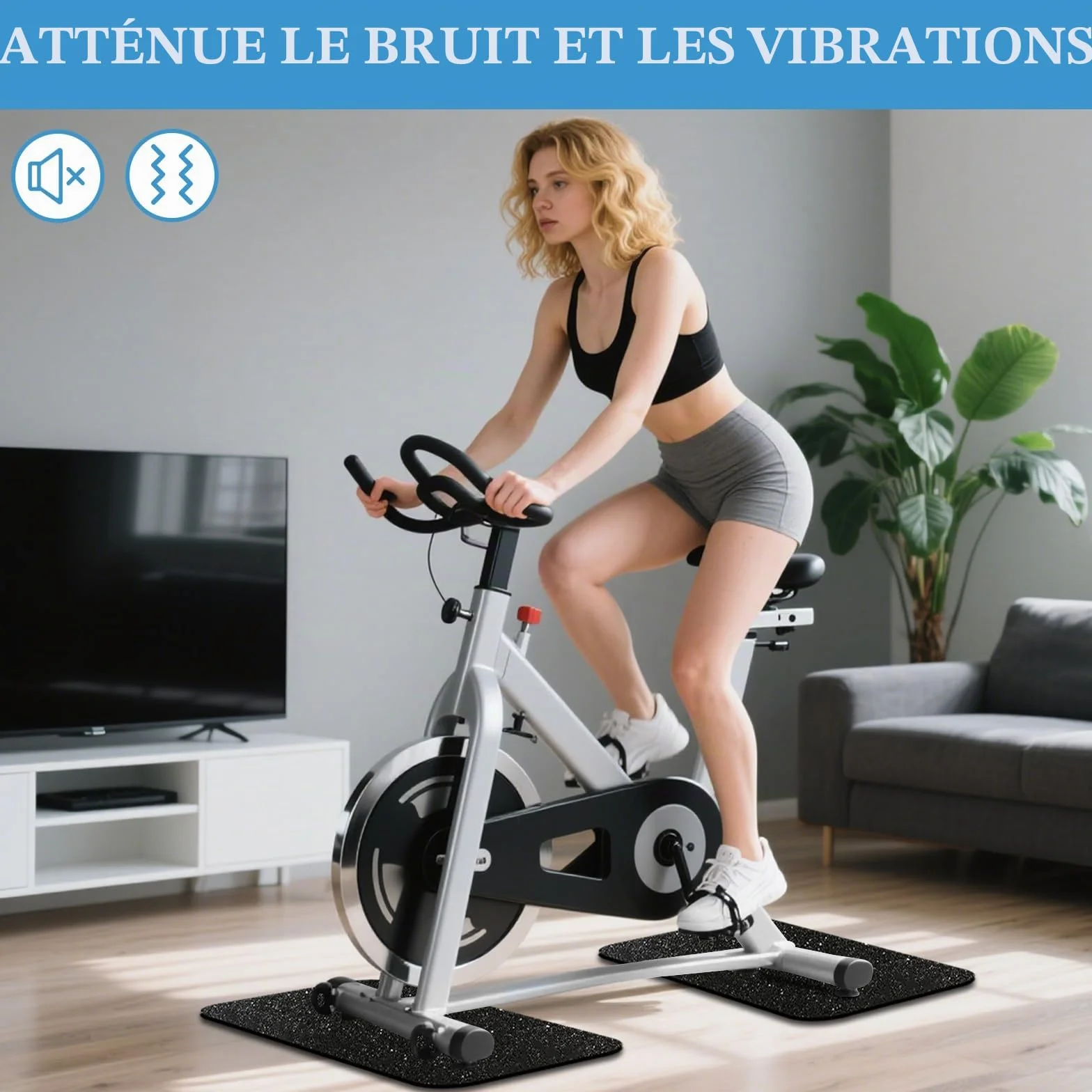 Erzekrim Tapis de protection sport fitness 28 x 70 cm 2 pièces 6 mm d'épaisseur