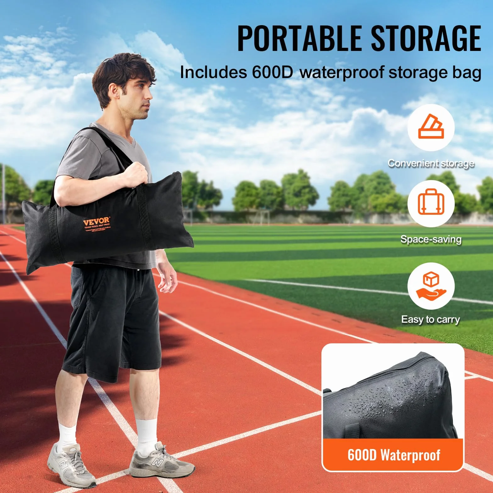 VEVOR Écran Protecteur de Baseball en Forme de L, Filet de Protection Softball 240x214 cm, Portable avec Sac de Transport