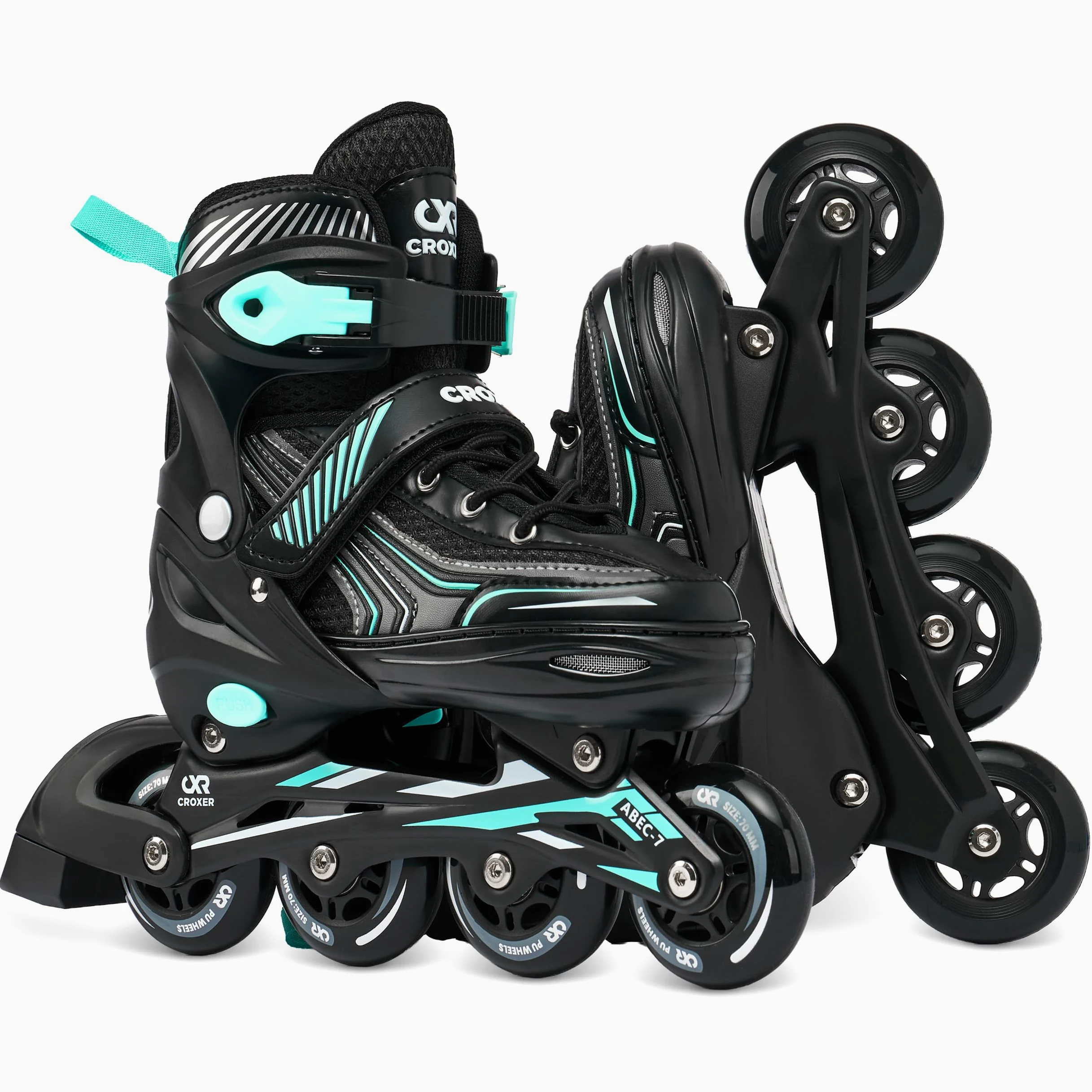 Optima - Roller en Ligne - Patin à Glace 2 en 1 - Pointure réglable modifiable Ajustable Homme Femme Enfant Transformable Adulte garçon Fille Rollers
