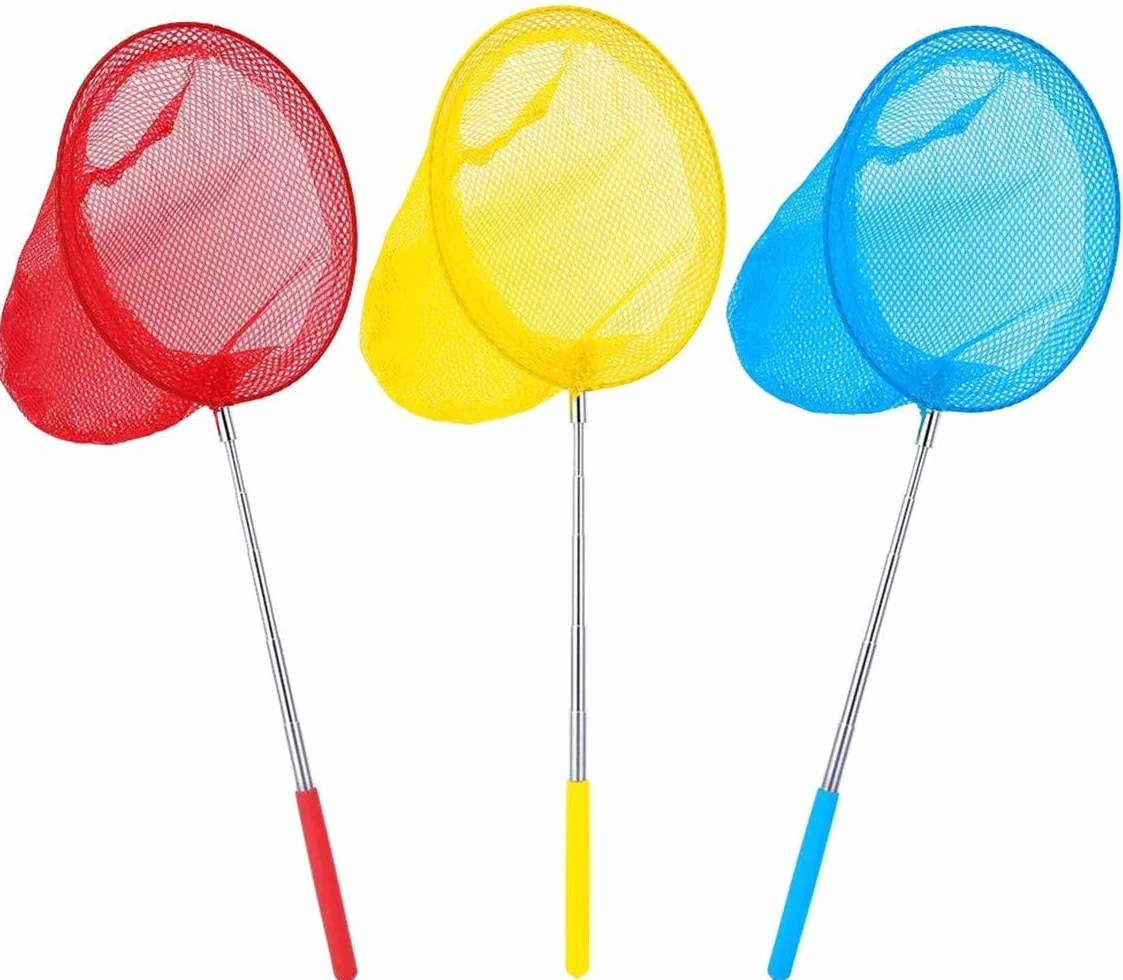 Enfants Filet de Peche Filet a Papillon Extensible Butterfly Bug Jardin Insecte Bird Net Kids Catcher 3 Packs