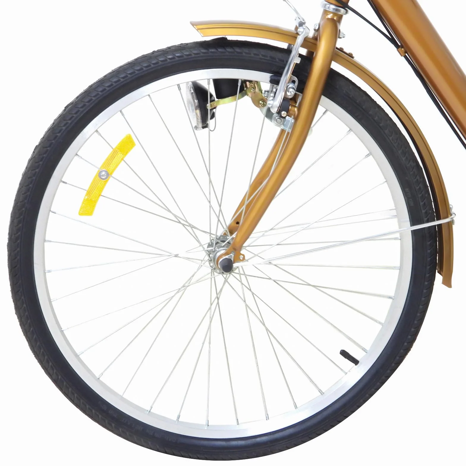 Tricycle pour adultes 24 pouces 6 vitesses avec lumière et panier à provisions