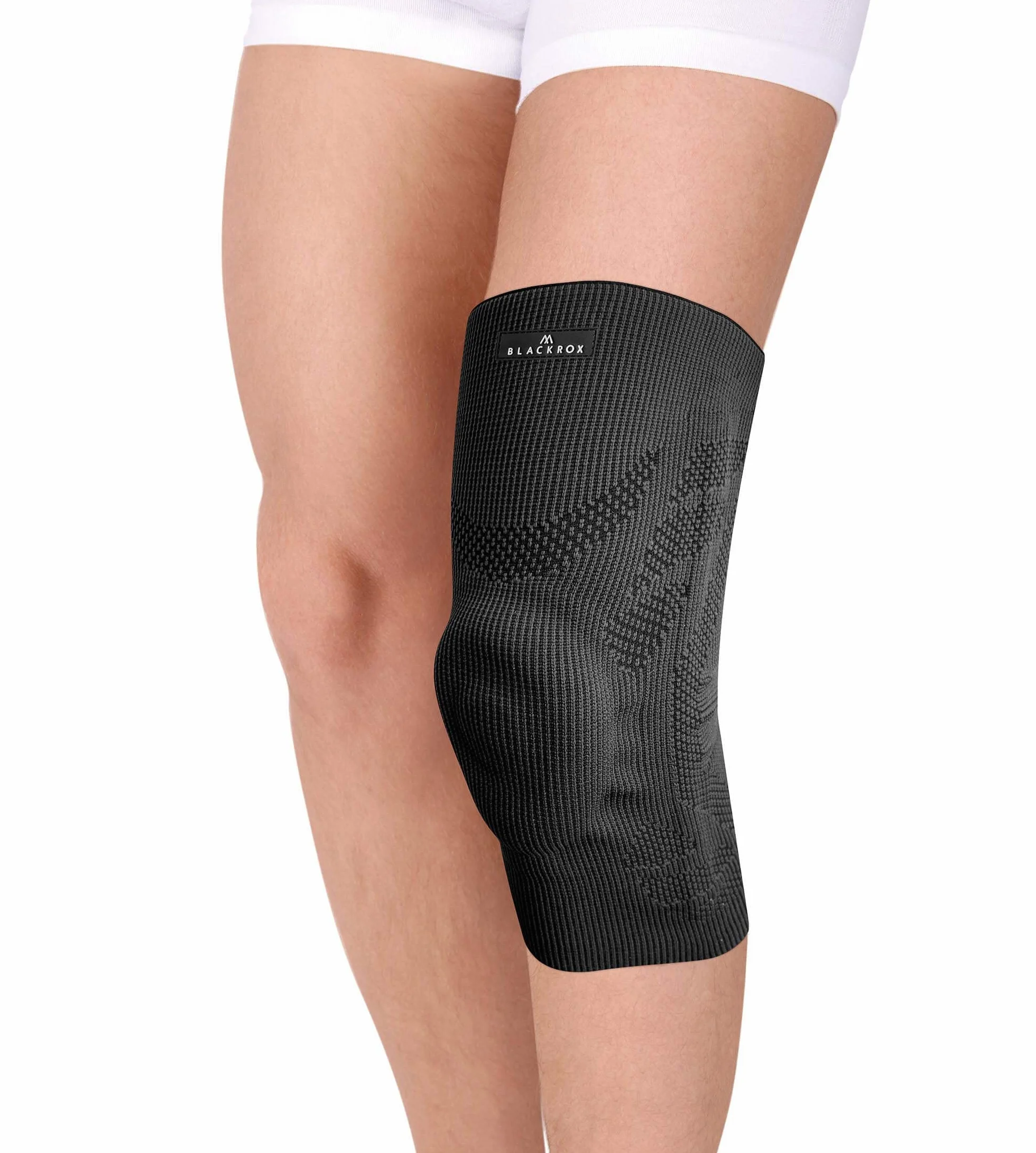 BLACKROX Tuyanim Sport Kraftsport Femme Homme Bague en Silicone Léger Patella Gel Rembourré Ressort Stabilisateurs Volley-ball Football Running Genouillères Compression Hommes Femmes