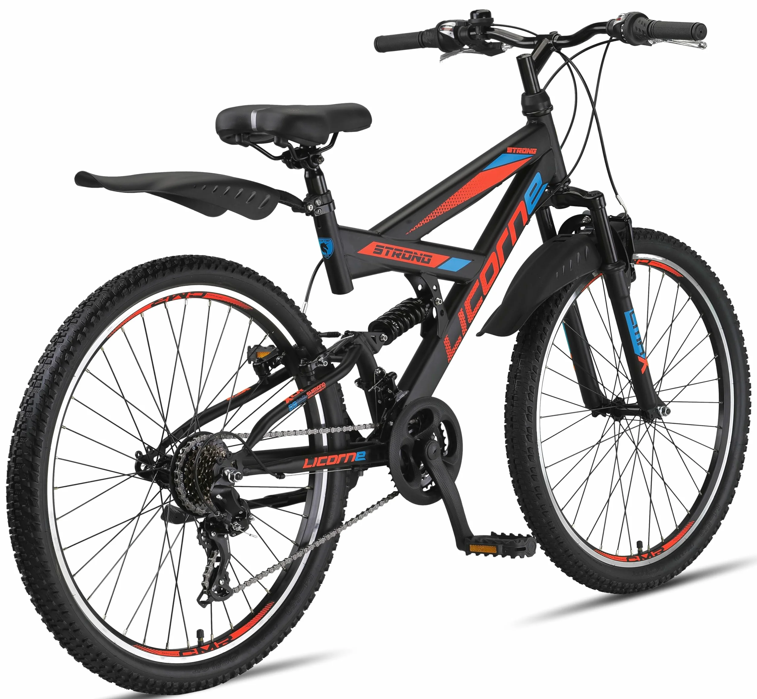 Licorne Bike VTT 24 26 pouces 21 vitesses Suspension complète