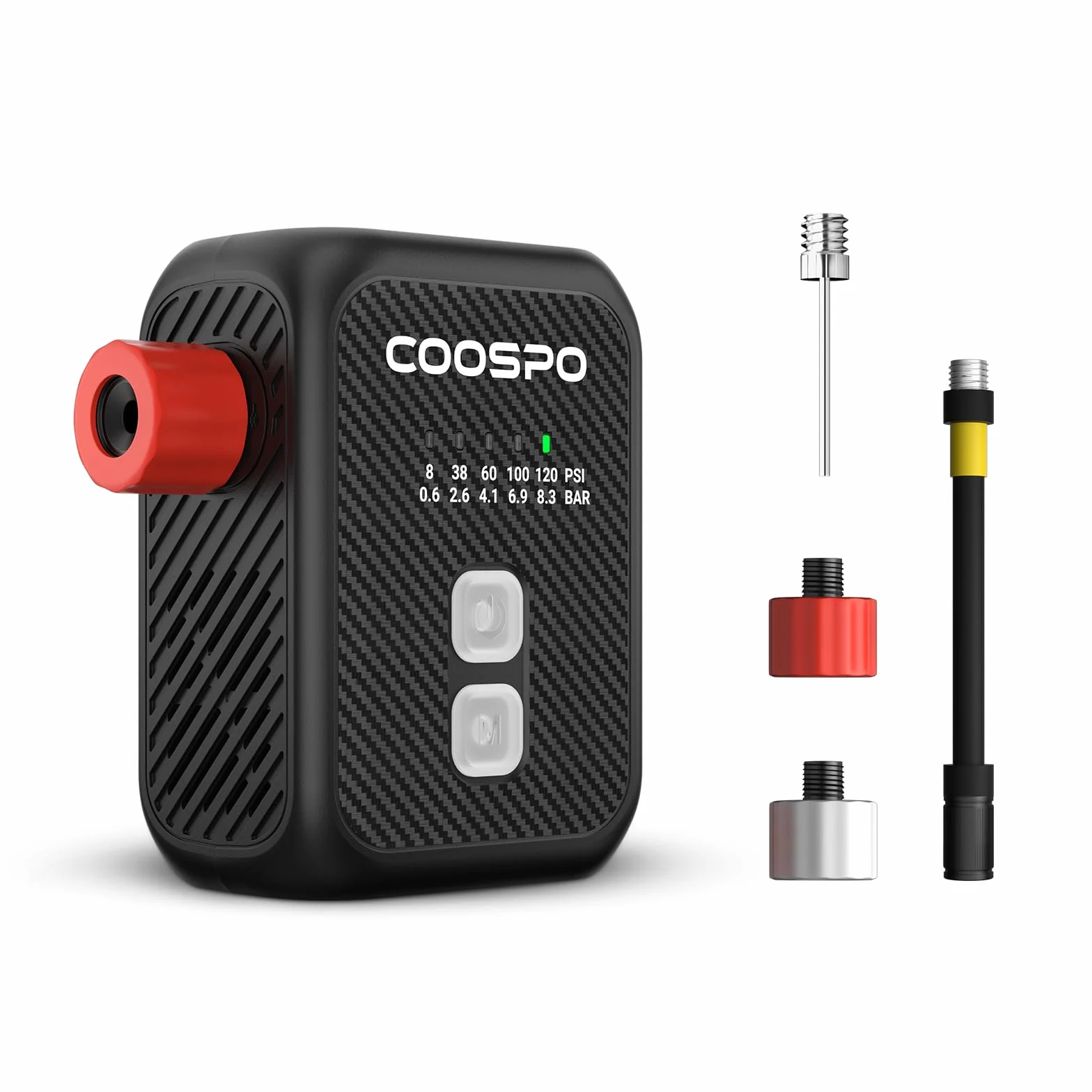 CooSpo Pompe à Velo Electrique 120 PSI avec Arrêt Automatique Presta/Schrader