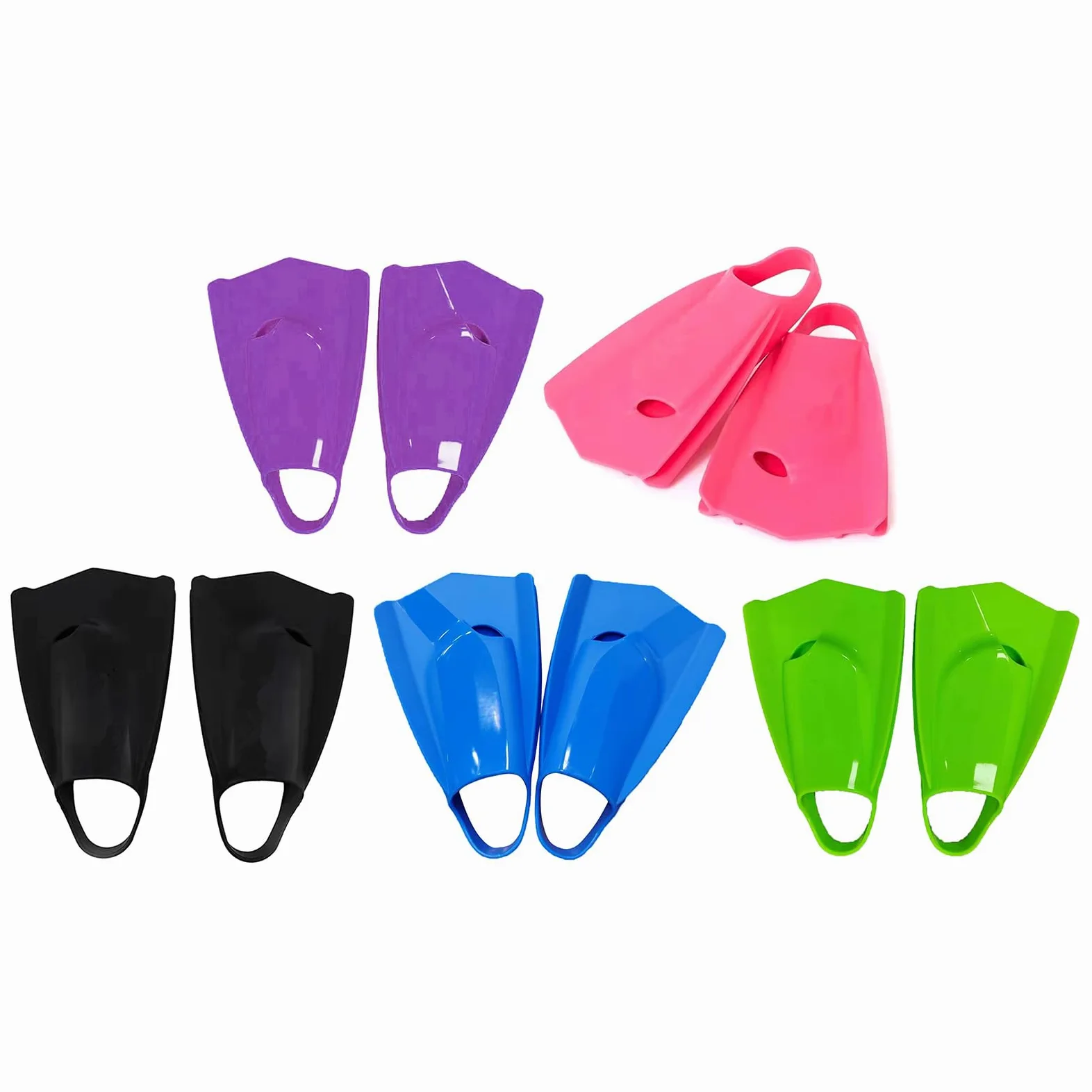 Palmes de natation confortables en silicone pour adolescents et adultes
