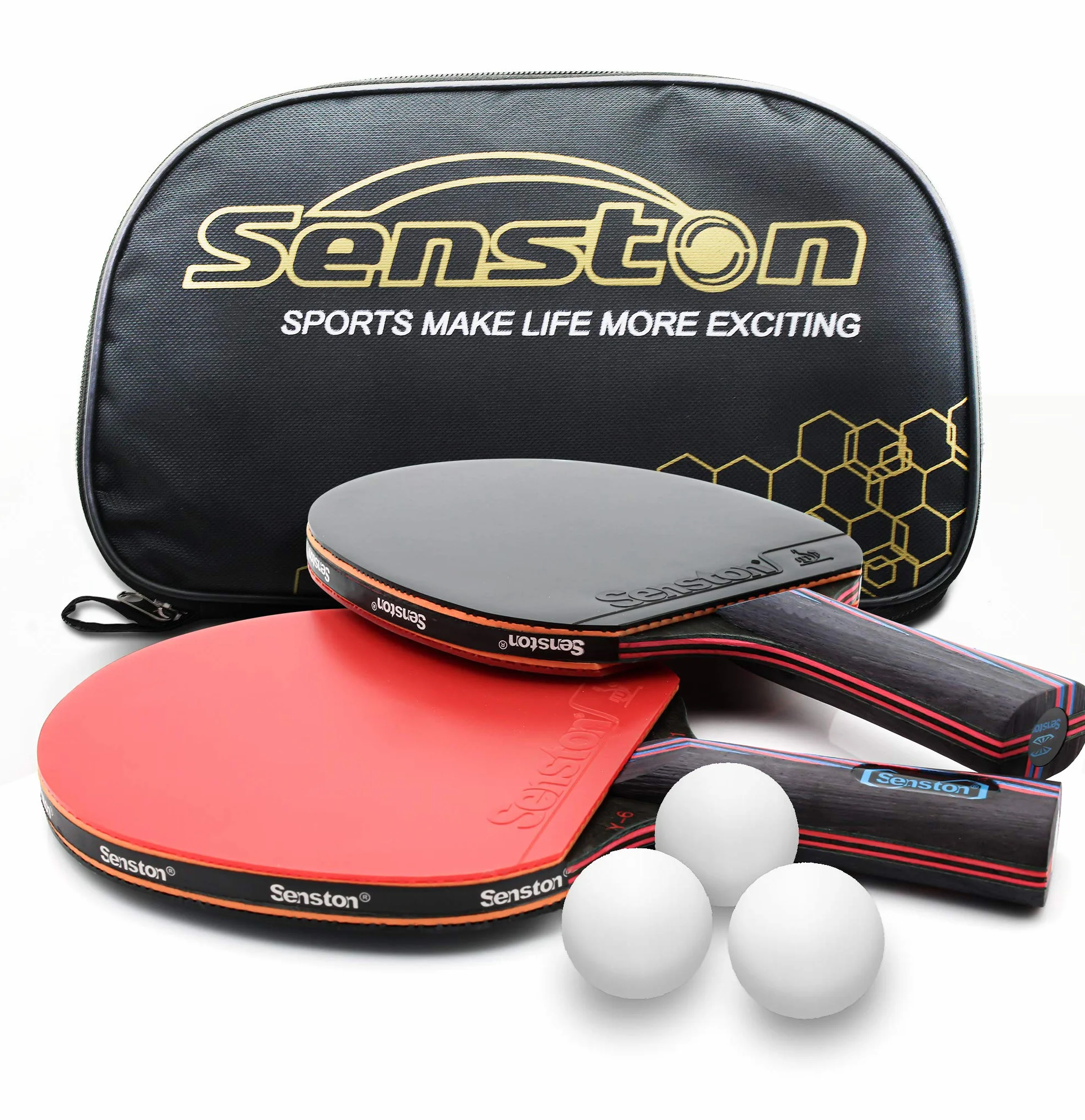 Raquette de Tennis de Table Professionnelle, Long-Handle, Prise en Main