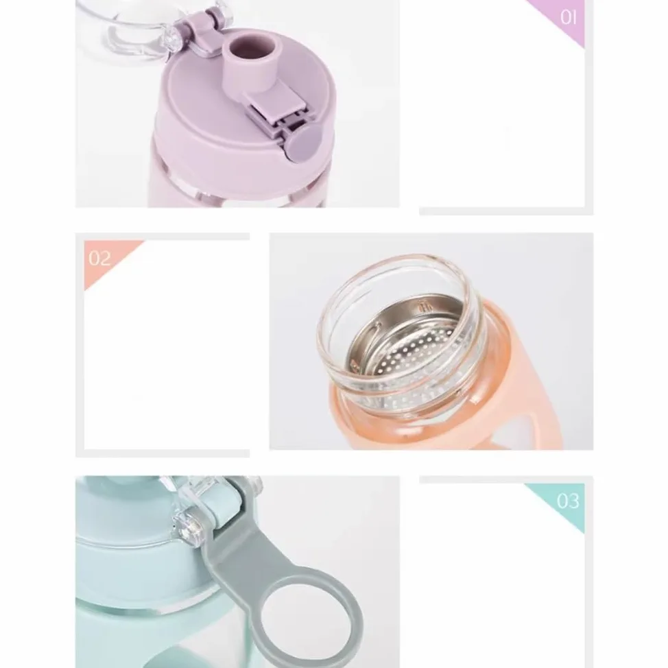 MRKU Bouteille d'eau de Grande capacité, Shaker à Cocktail, Boisson protéinée pré-entraînement, pour Le Fitness, la Course à Pied et Les Sports de Plein air